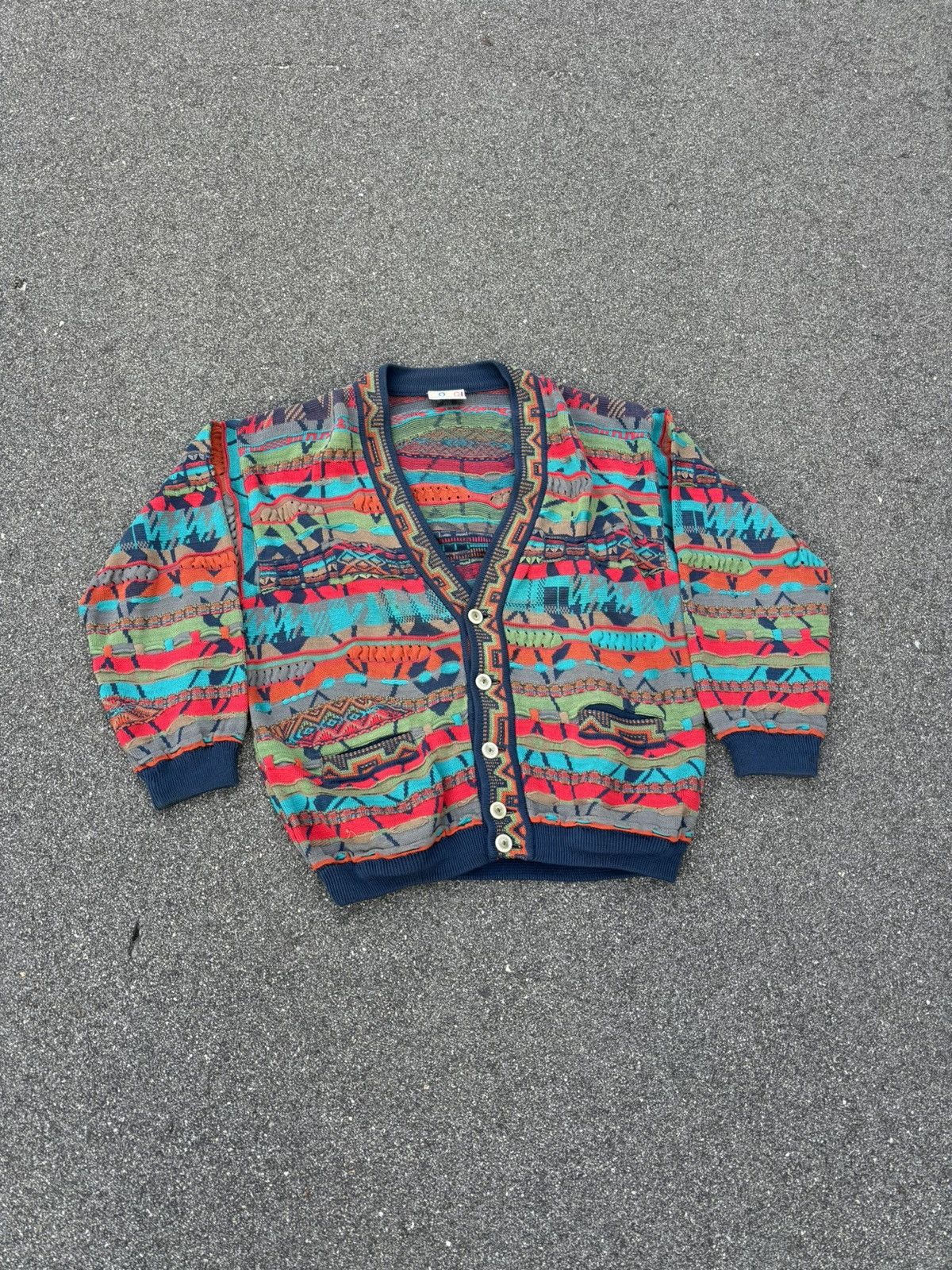Vintage】COOGI 3D KNIT CARDIGAN