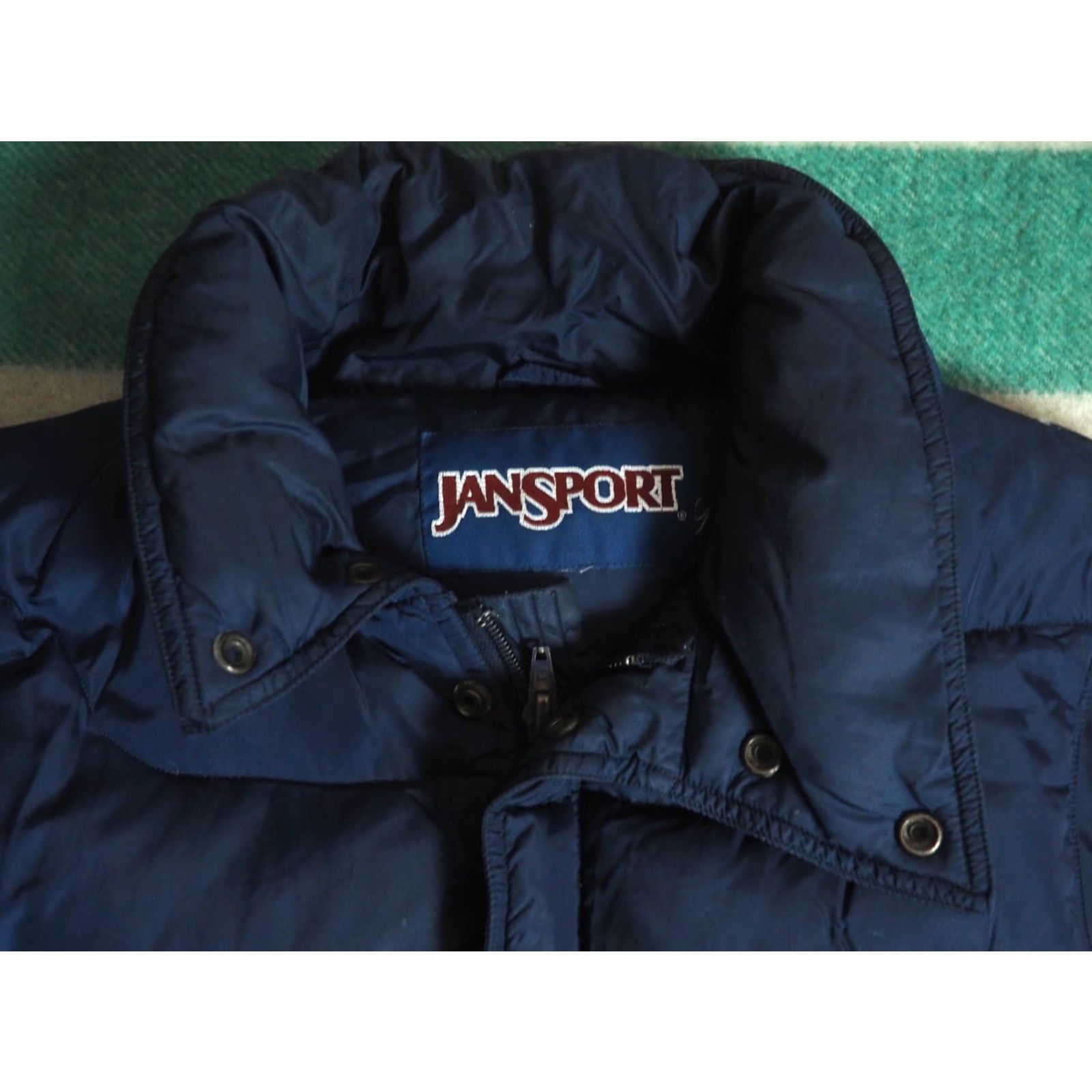 Jansport VTG Jansport Vest Navy Blue Goose Down Zip Snap Outdoor Lodge Puffer Mens L 80s Size US L / EU 52-54 / 3 - 4 Thumbnail