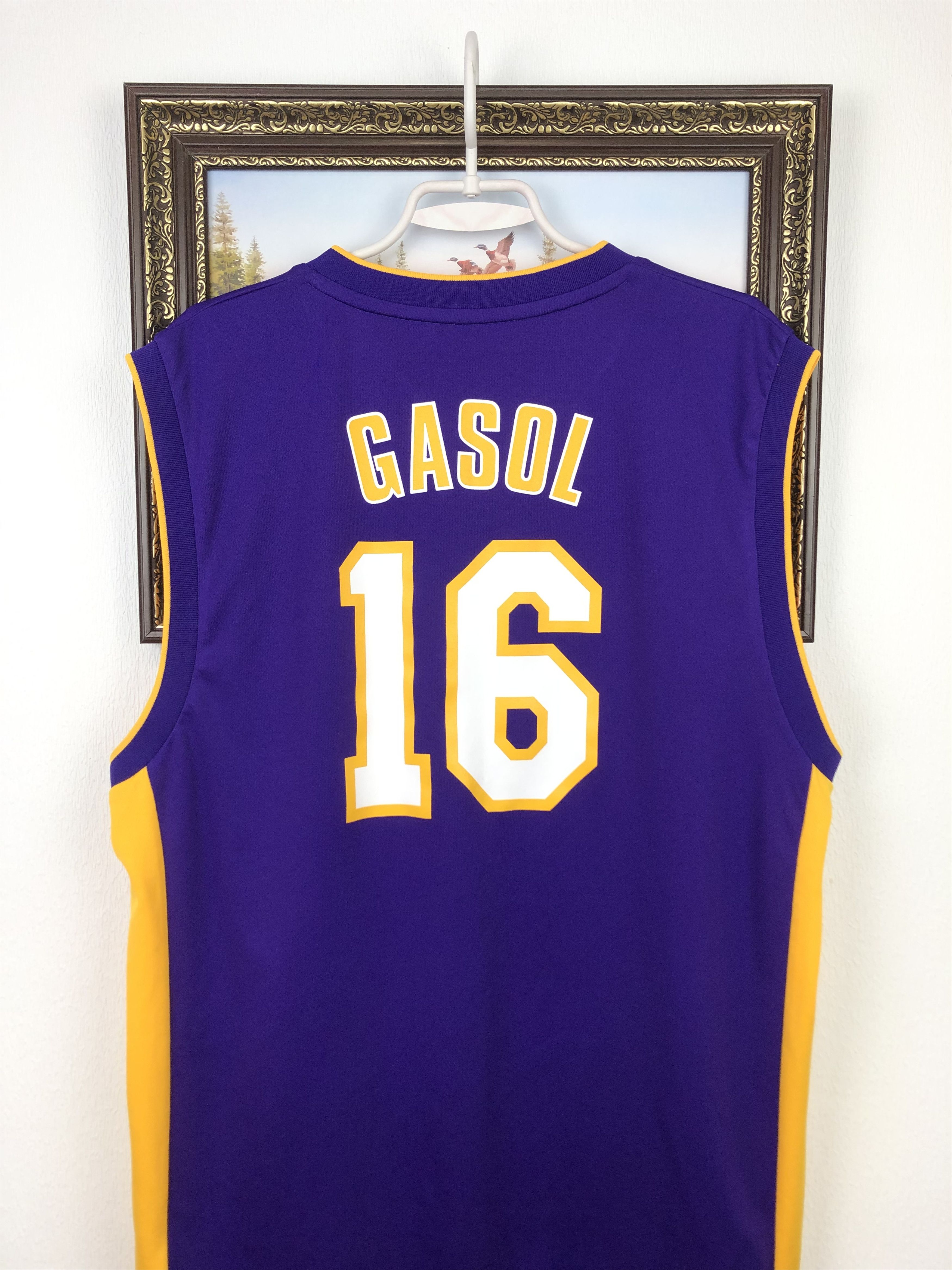 Adidas Adidas Los Angeles Lakers Gasol Jersey Mens Shirt Rare Tee Size US L / EU 52-54 / 3 - 10 Thumbnail