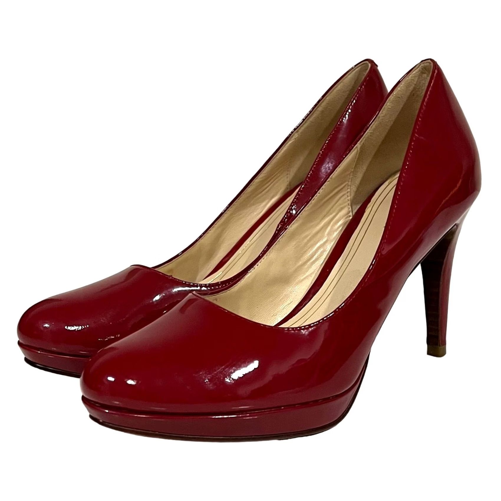 Cole Haan Cole Haan Red Patent Leather Pumps Chelsea Closed Toe Dress Heels Women's Sz 7 B Size M / US 6-8 / IT 42-44 - 7 Thumbnail