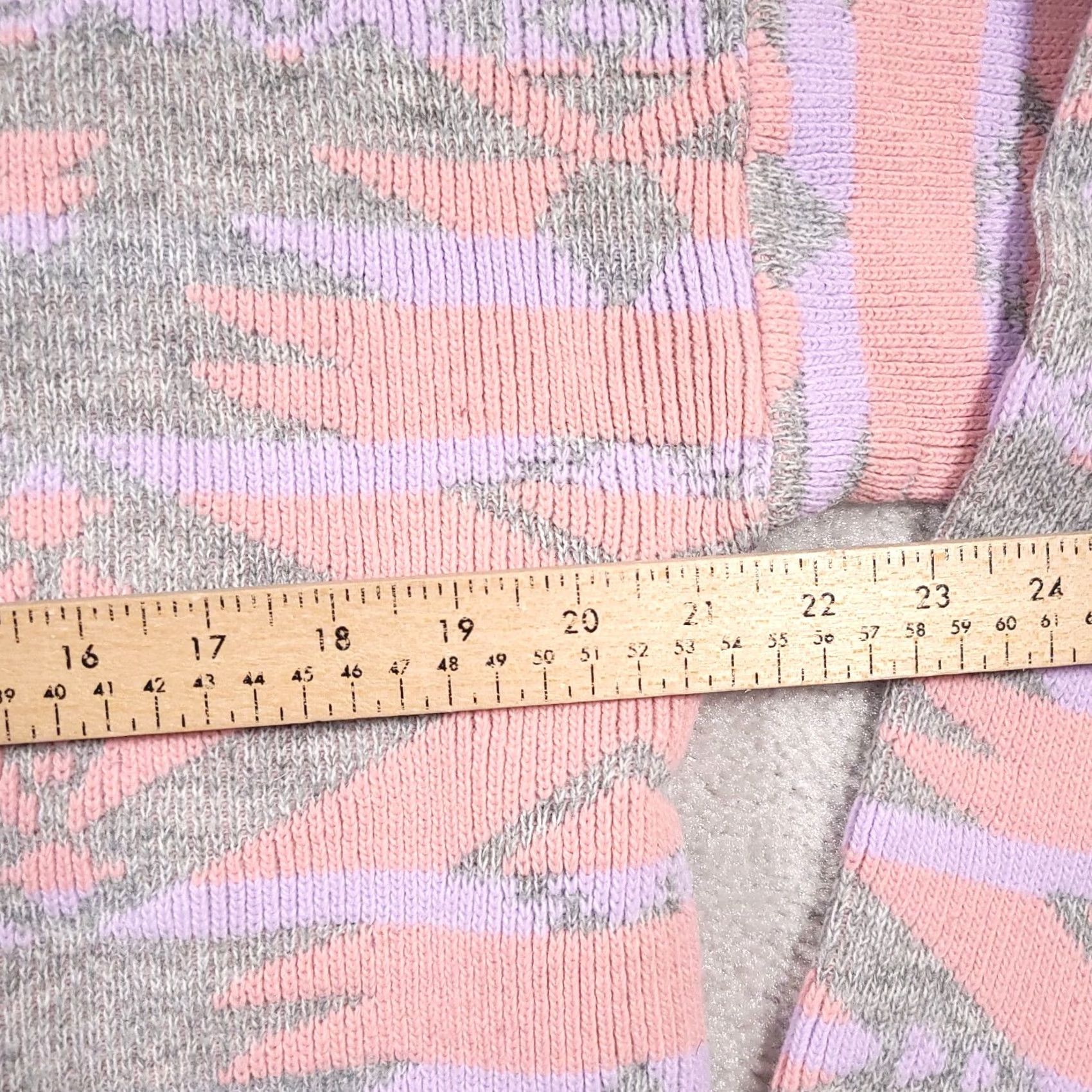 Pinko VINTAGE Alicia Sweater Pink Aztec Pullover Knit Long Sleeve Women's L 80s Retro Nerd Size L / US 10 / IT 46 - 5 Thumbnail