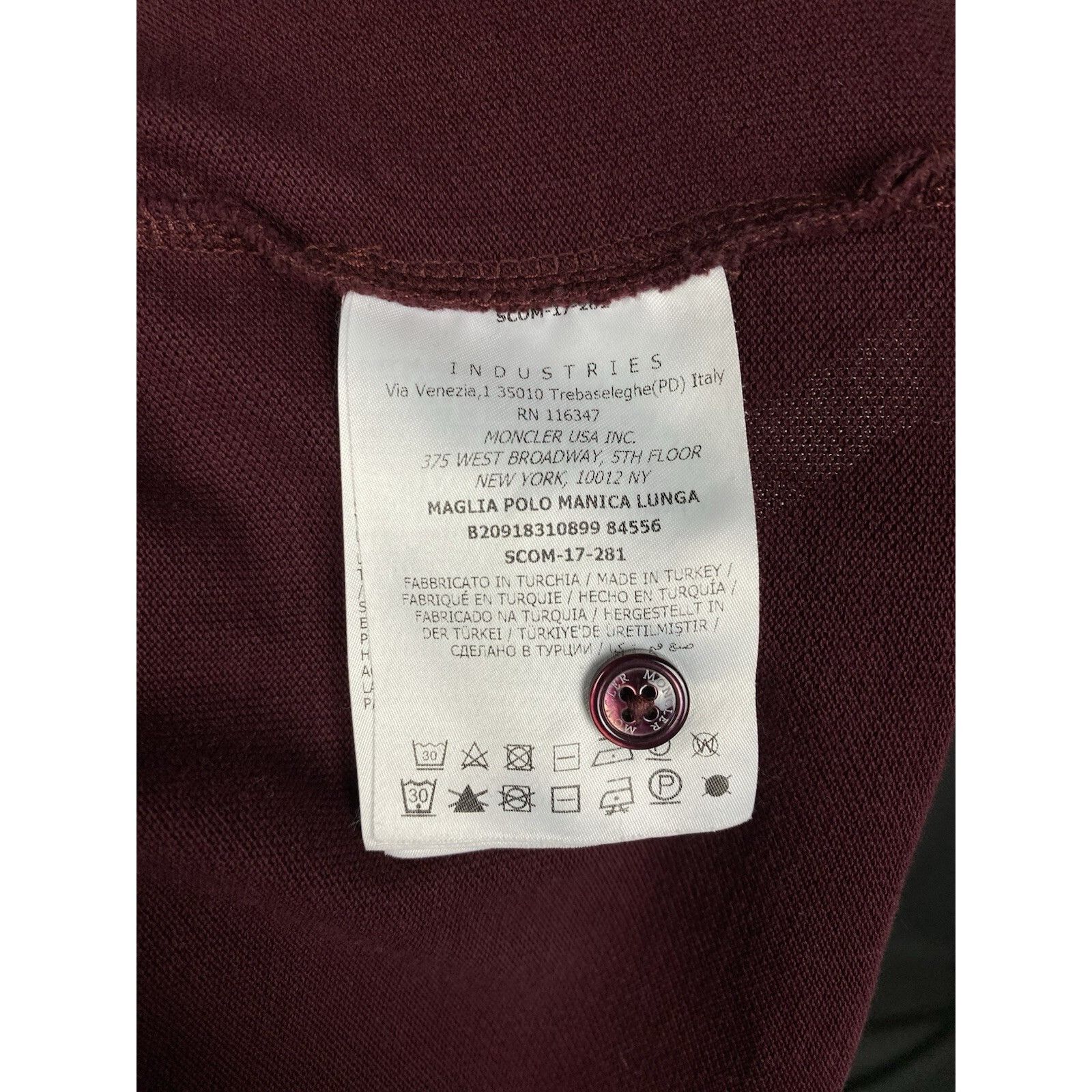 Moncler Moncler Maglia Men's Purple Collared Polo Sweater Size S Size US S / EU 44-46 / 1 - 12 Thumbnail