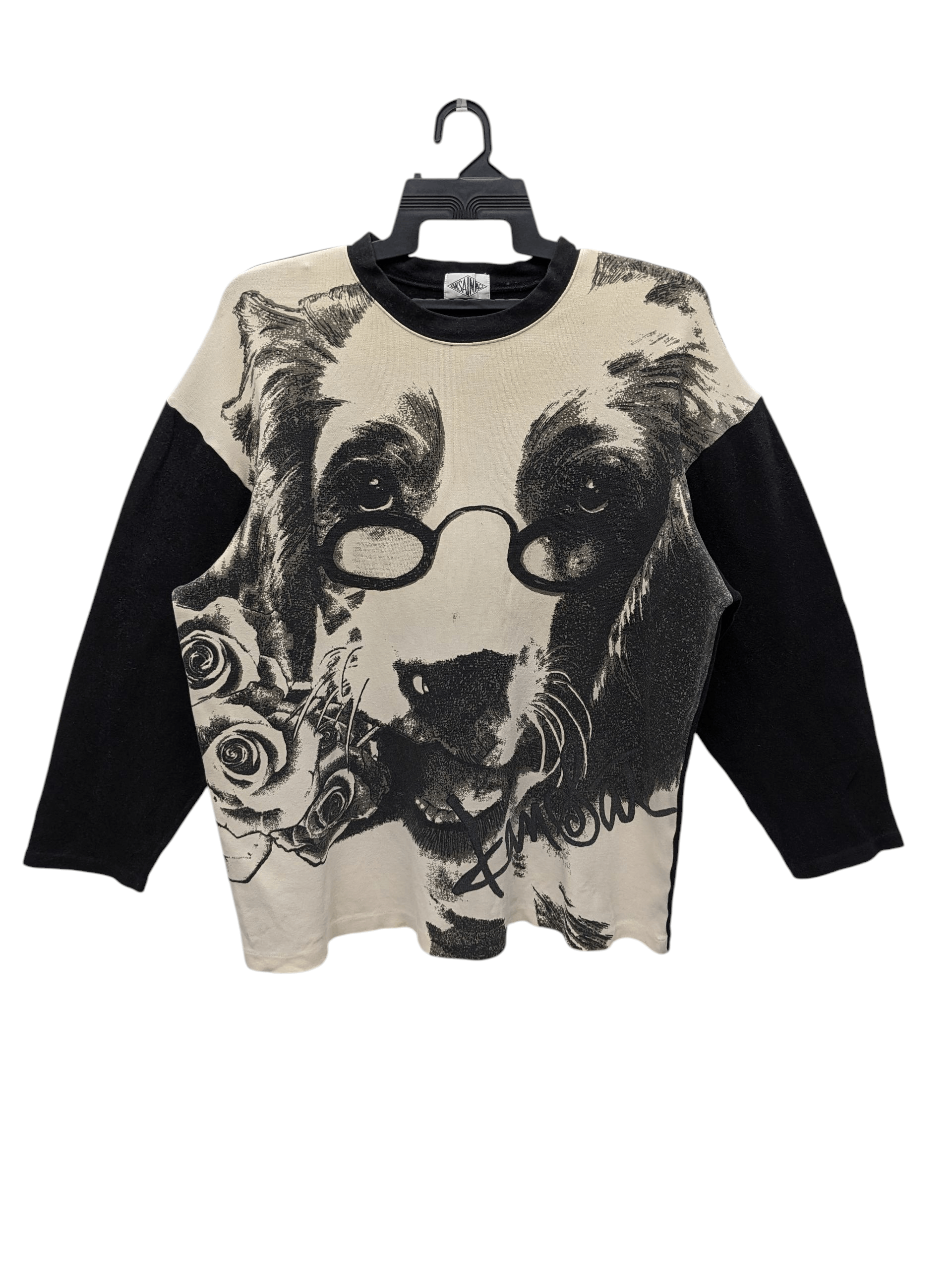 Kansai Yamamoto Vintage KANSAI MAN 90s Artistic Dog Graphic Crewneck Size US L / EU 52-54 / 3 - 1 Thumbnail