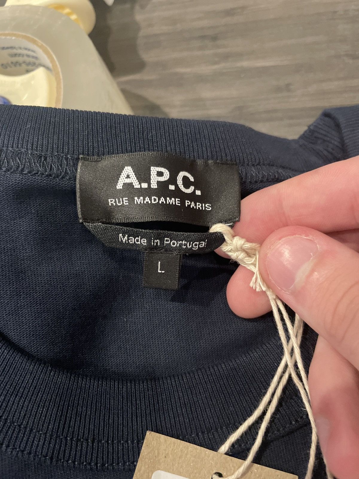 A.P.C. A.P.C. Logo T-Shirt Navy L Size US L / EU 52-54 / 3 - 3 Thumbnail
