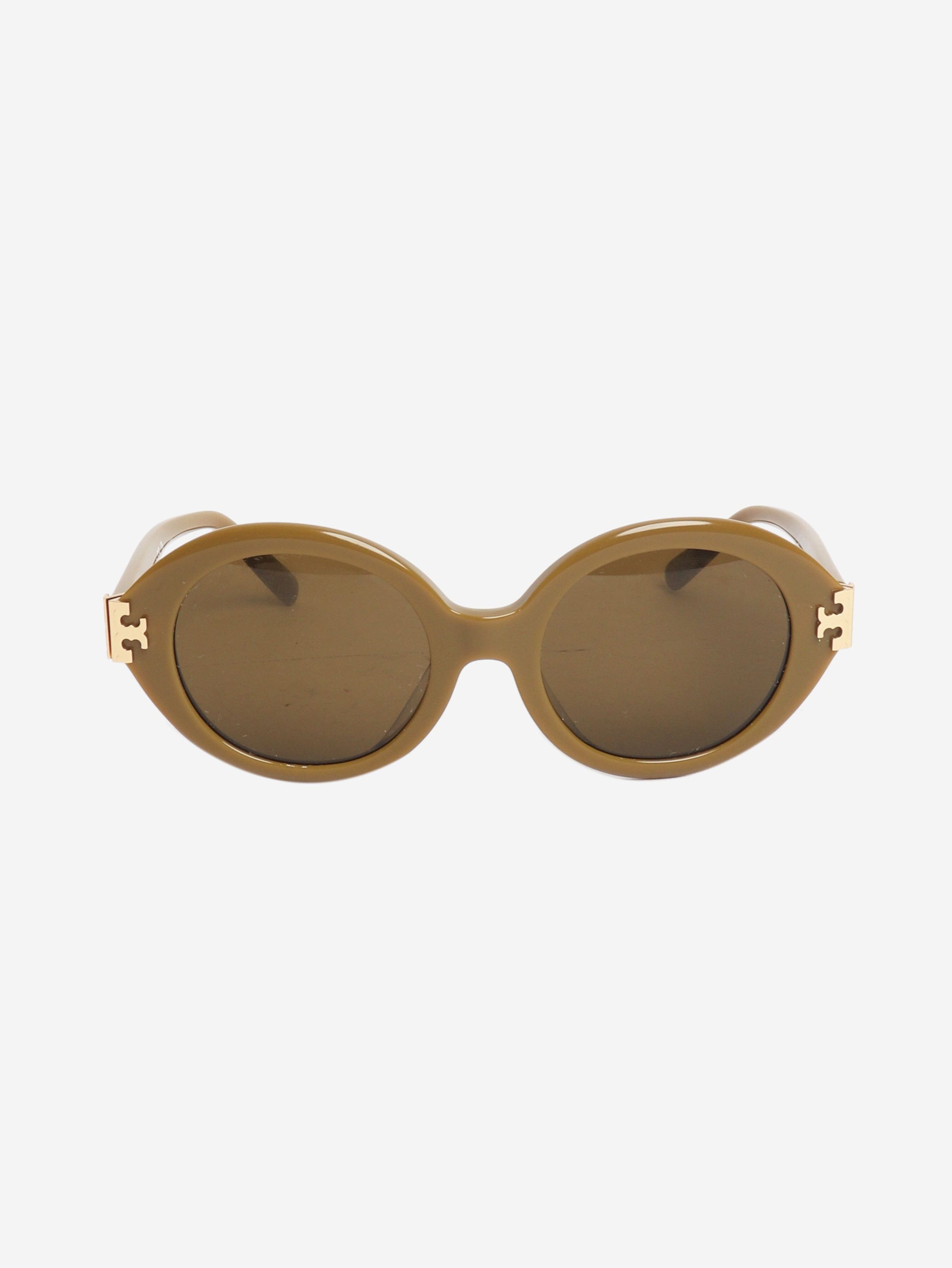 Tory Burch Olive green Eleanor oval sunglasses Size ONE SIZE - 1 Thumbnail