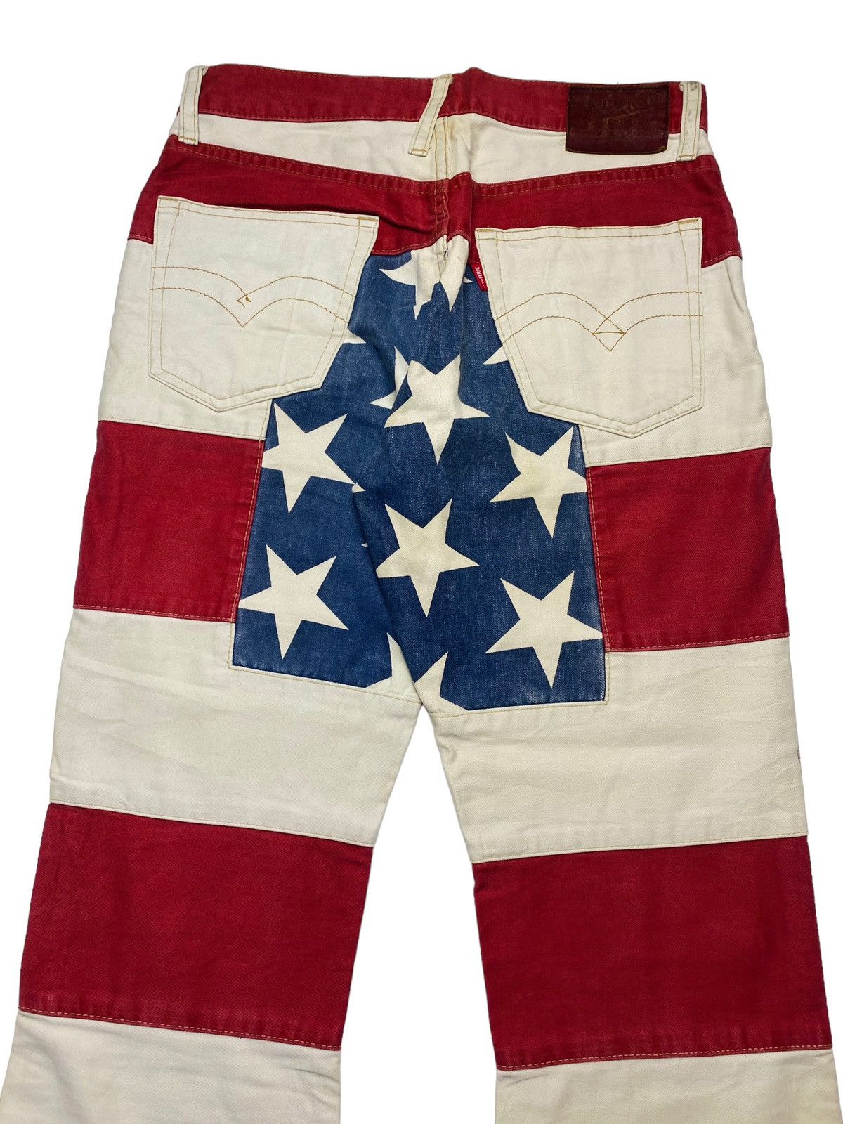 1990s Hysteric Glamour - Prisoner America Flag Flared Pants
