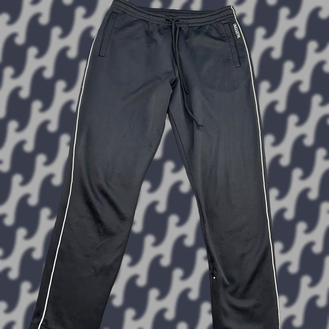 Valentino Valentino Track Pants Mens Large L Drawstring Slim Fit Black Cotton Blend Jeans Style Sportswear Shirt? Size US 32 / EU 48 - 1 Thumbnail