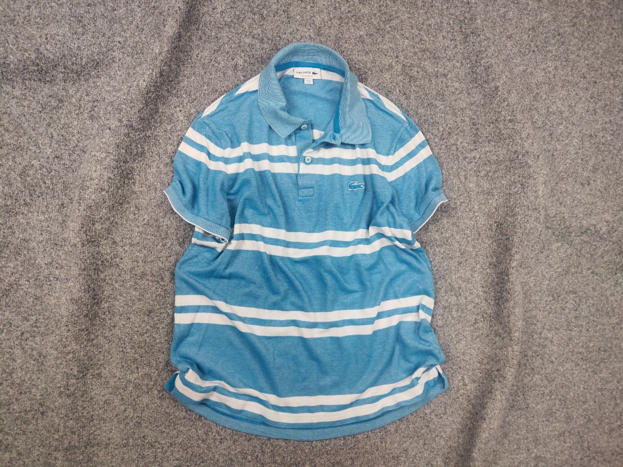 Lacoste Lacoste Regular Fit striped blue polo shirt Vintage Tee Size US M / EU 48-50 / 2 - 1 Thumbnail