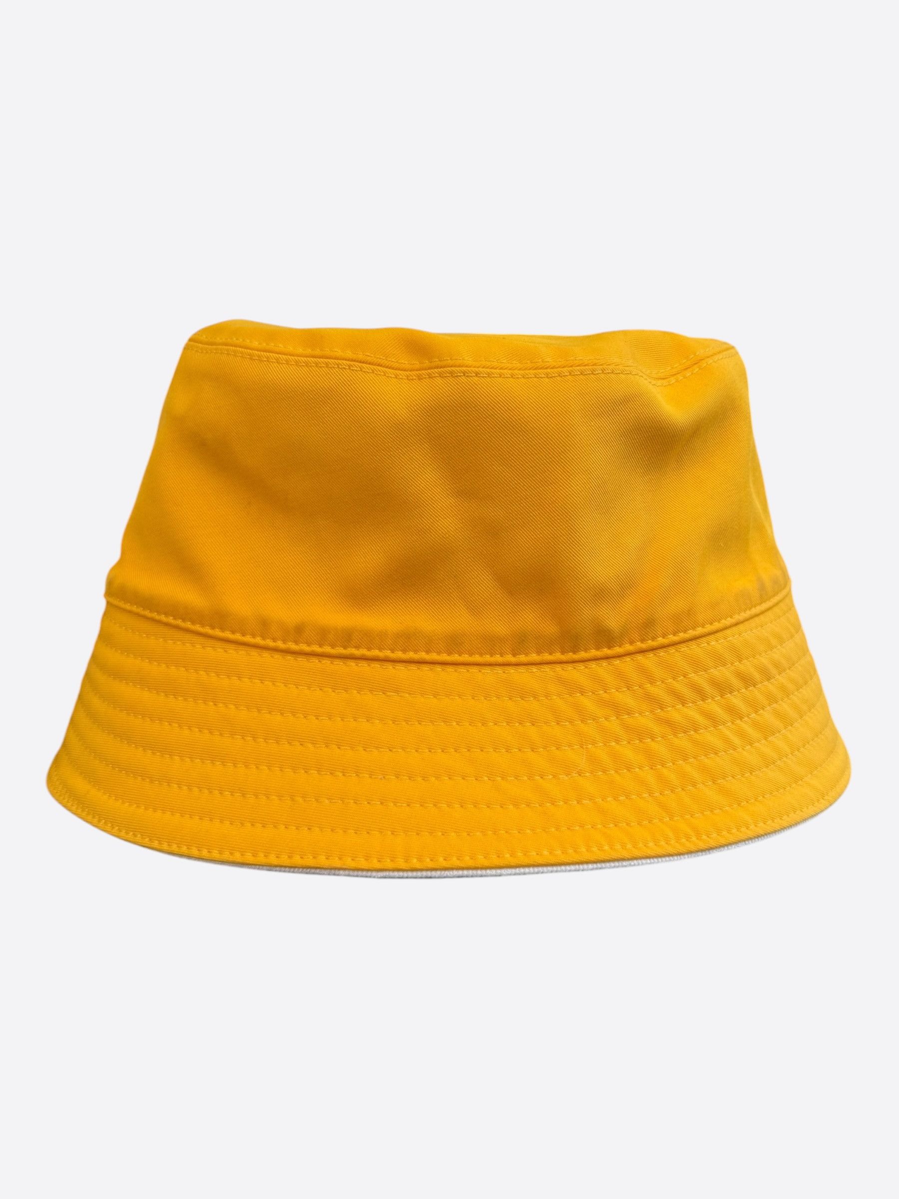 Louis Vuitton Louis Vuitton White & Yellow Monogram Reversible Bucket Hat Size ONE SIZE - 4 Thumbnail