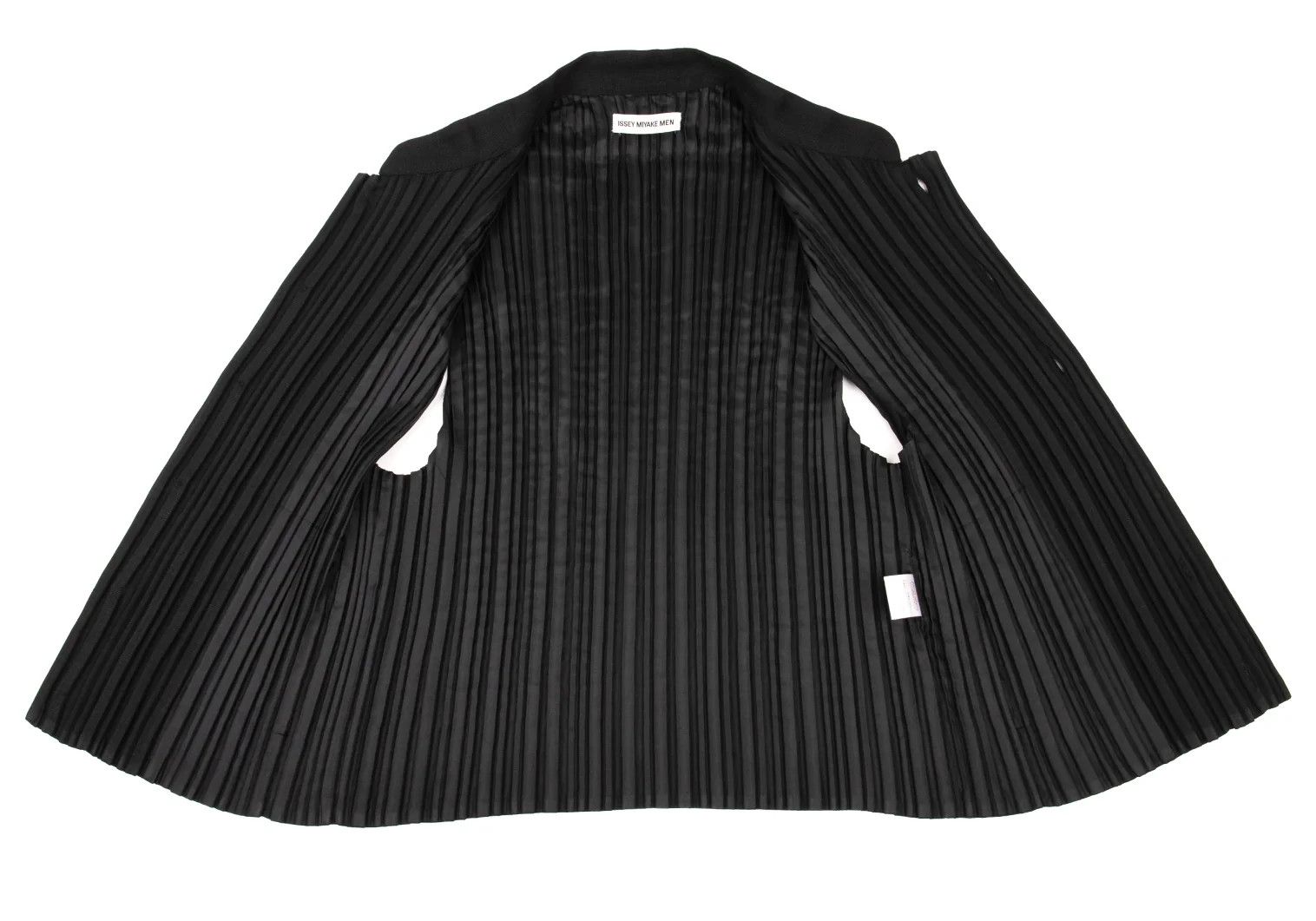 Issey Miyake Pleated Stand Collar Vest in Black XL Size US XL / EU 56 / 4 - 8 Thumbnail