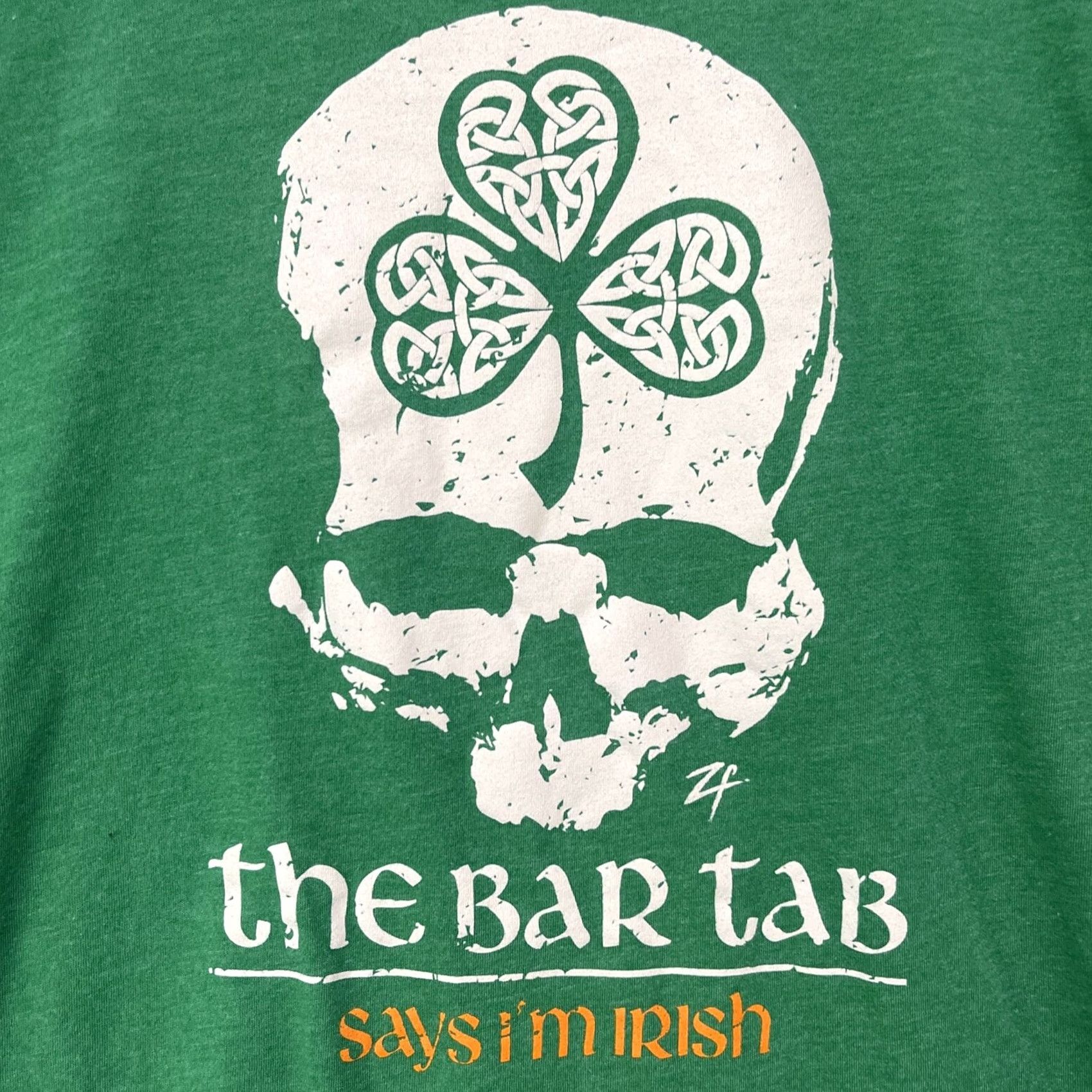 Vintage Zero Foxtrot Shirt Mens Small Green Clover Leaf Irish Afterlife Club Tee Size US S / EU 44-46 / 1 - 3 Thumbnail