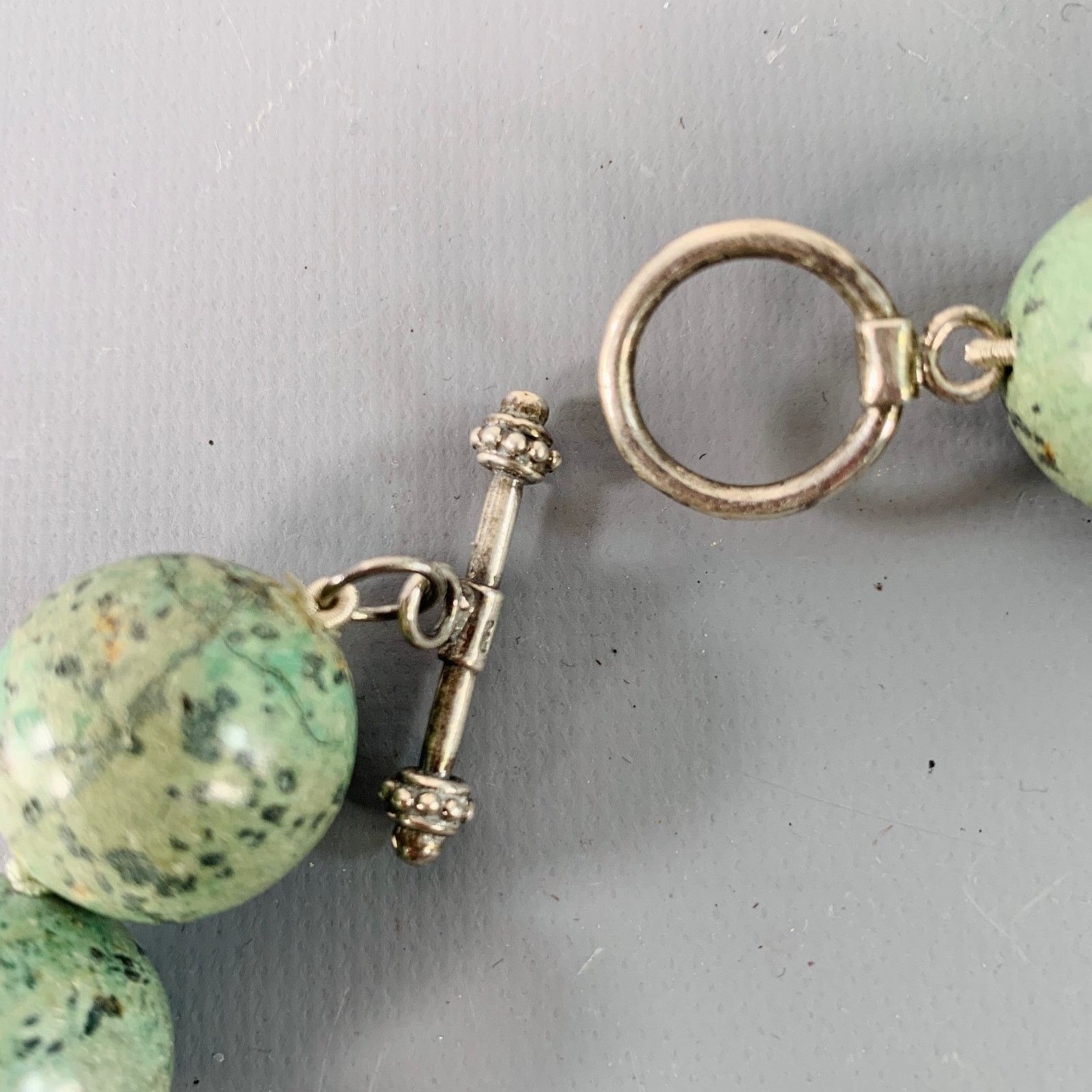 Vintage VINTAGE Green Black Marbled Chunky Beaded Necklace Size ONE SIZE - 3 Thumbnail