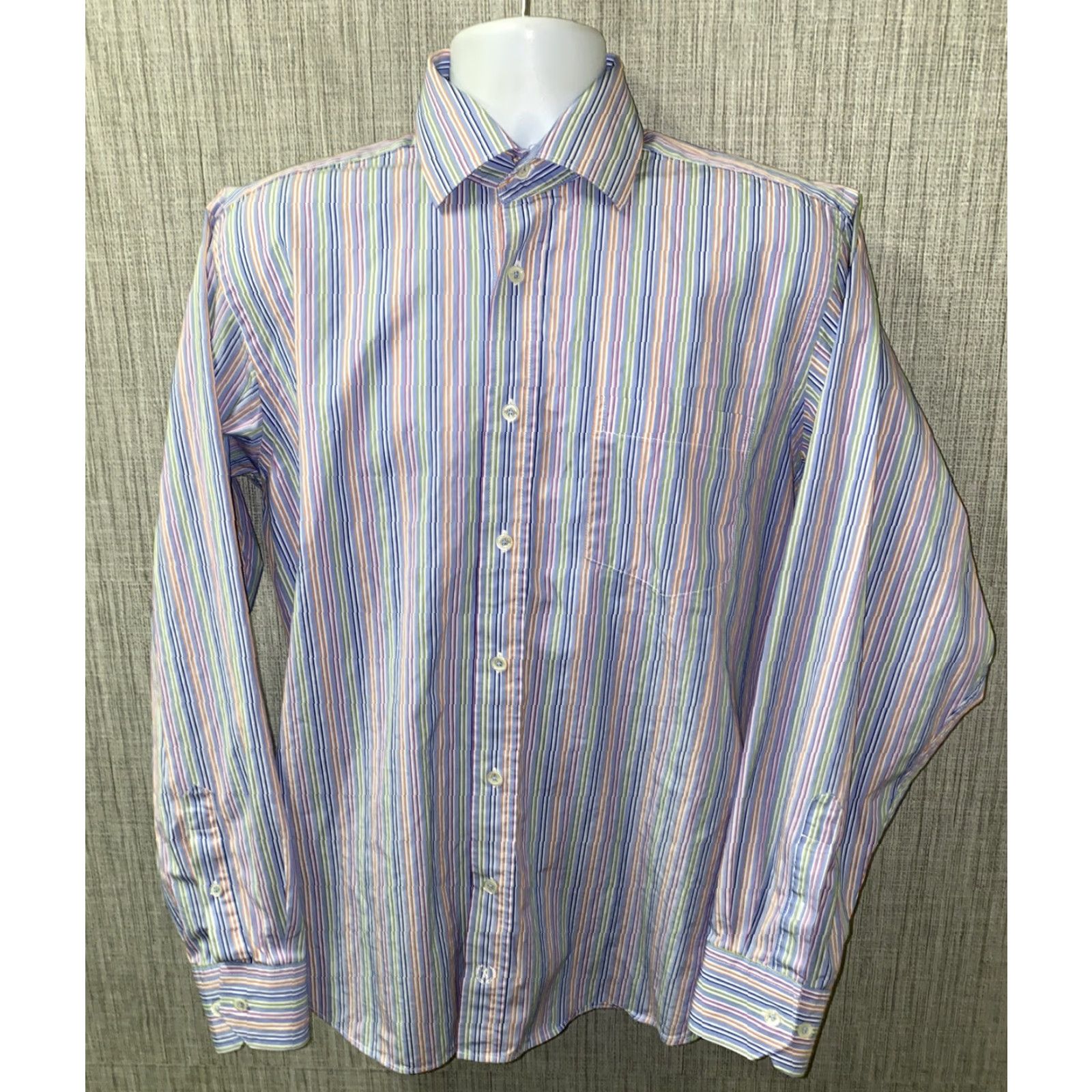 BUGATCHI Bugatchi Uomo Men Button-Up Shirt Striped Long Sleeve Multicolor 24 In Armpit L Size US L / EU 52-54 / 3 - 2 Thumbnail