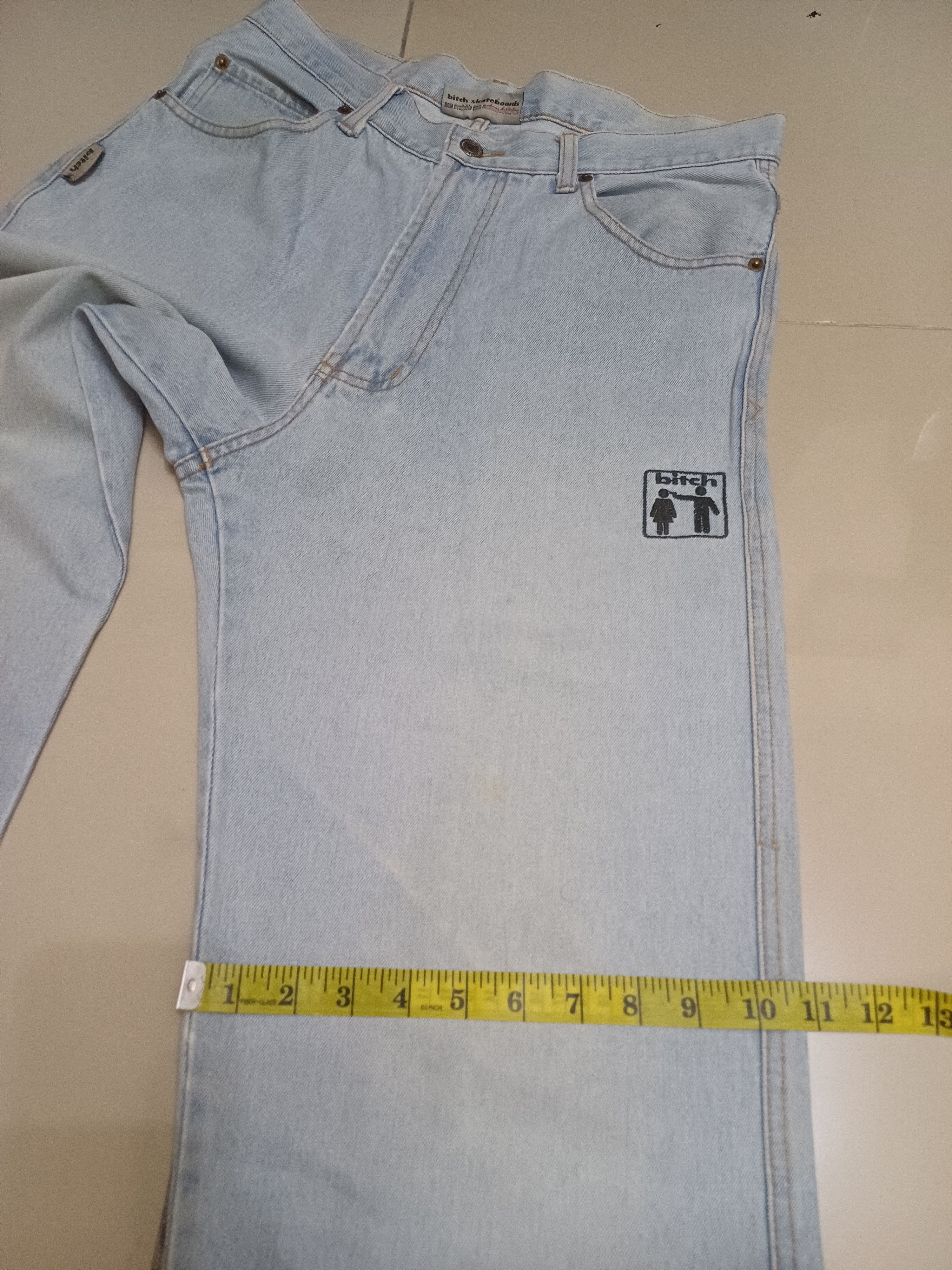 JNCO Vintage y2k/ 90s BITCH SKATEBOARDS baggy jeans Size US 30 / EU 46 - 18 Thumbnail
