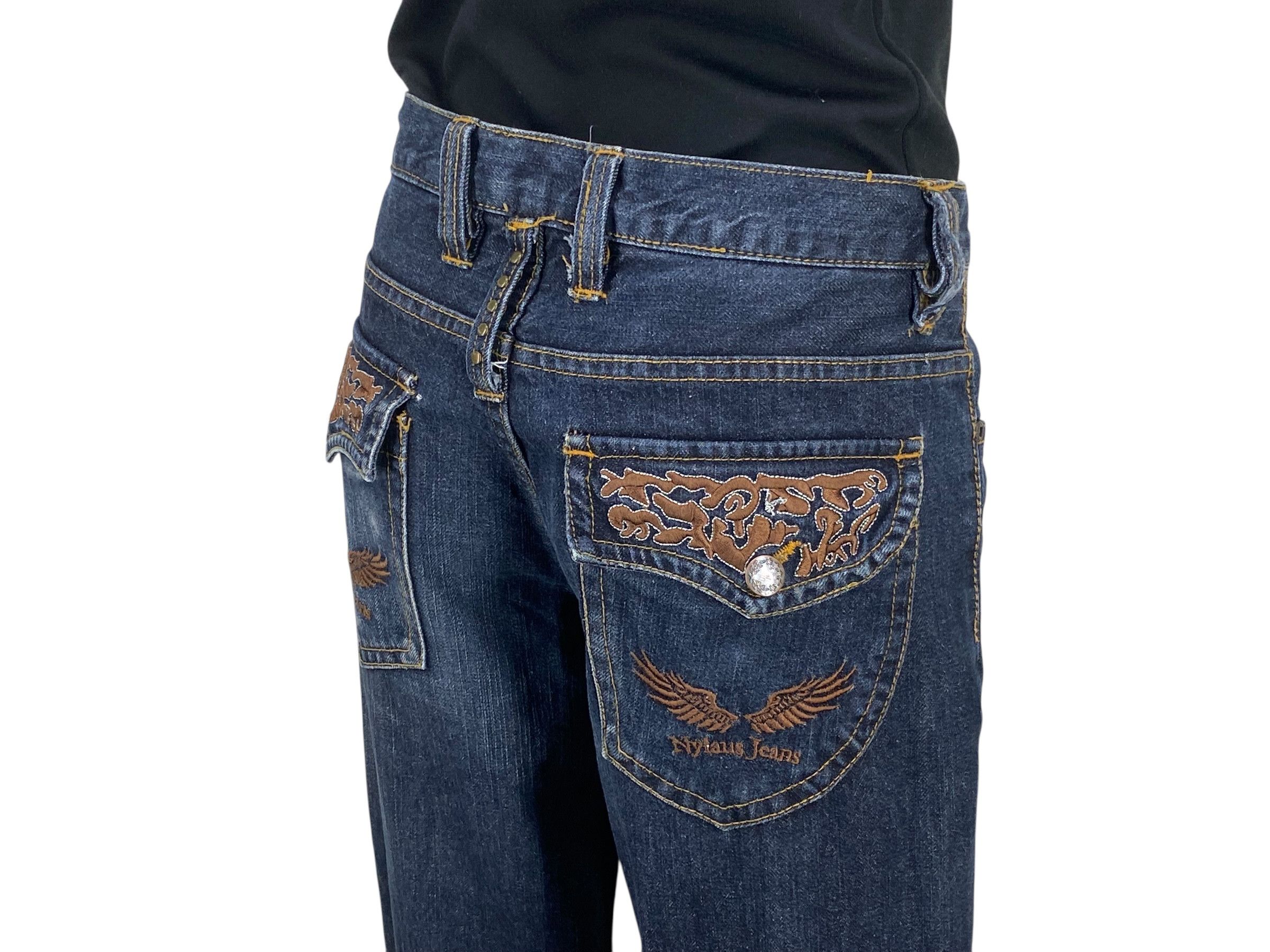 Japanese Brand Nylaus Jeans Tapered Jeans Punk Grunge Jeans Size US 32 / EU 48 - 8 Thumbnail