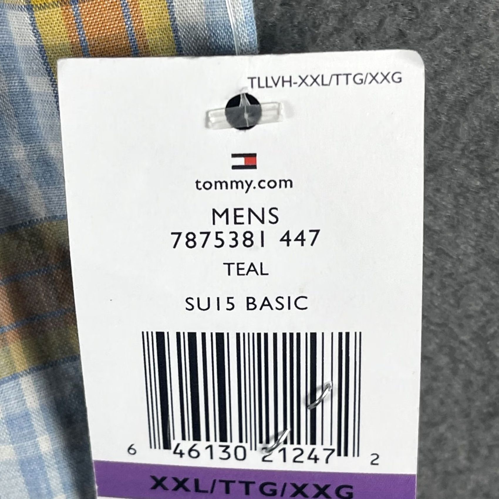 Tommy Hilfiger Tommy Hilfiger Shirt Mens 2XL Teal Yellow Plaid Classic Fit Button Up Cotton NWT Size US XXL / EU 58 / 5 - 4 Thumbnail