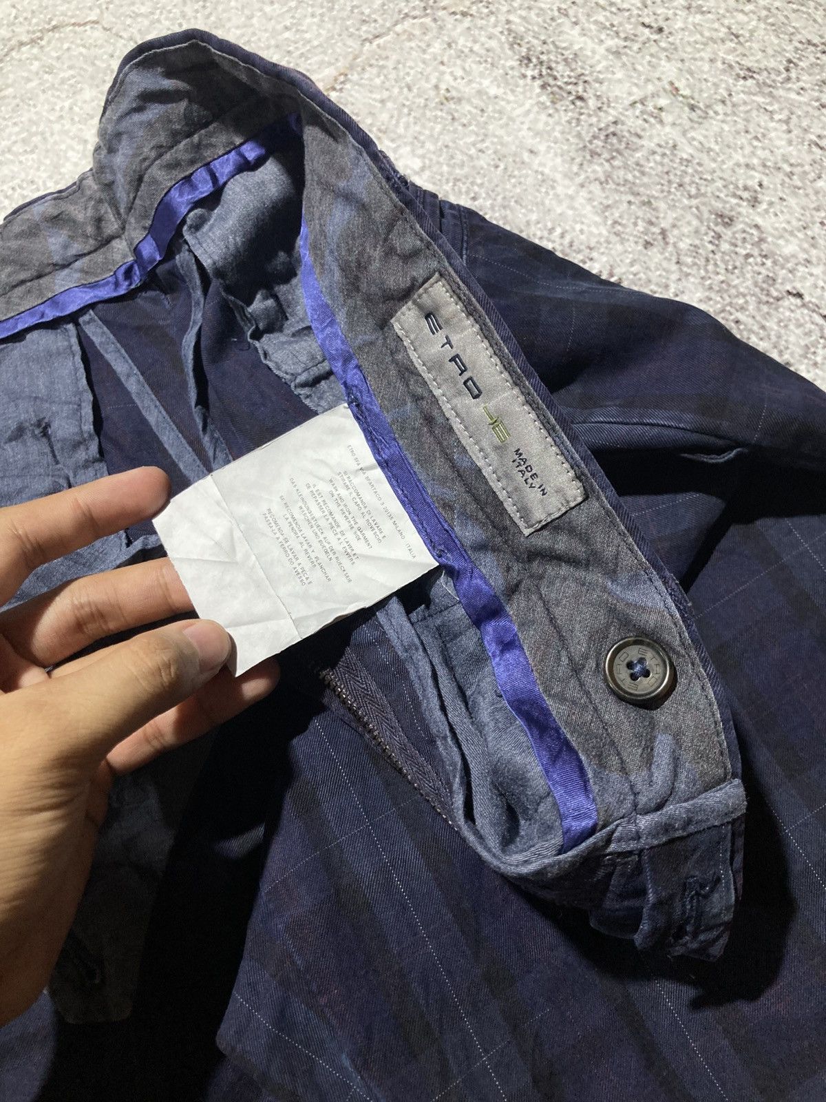 Etro 🇮🇹 Etro Made In Italy Casual Tartan Plaid Pants Luxury Size US 30 / EU 46 - 15 Thumbnail