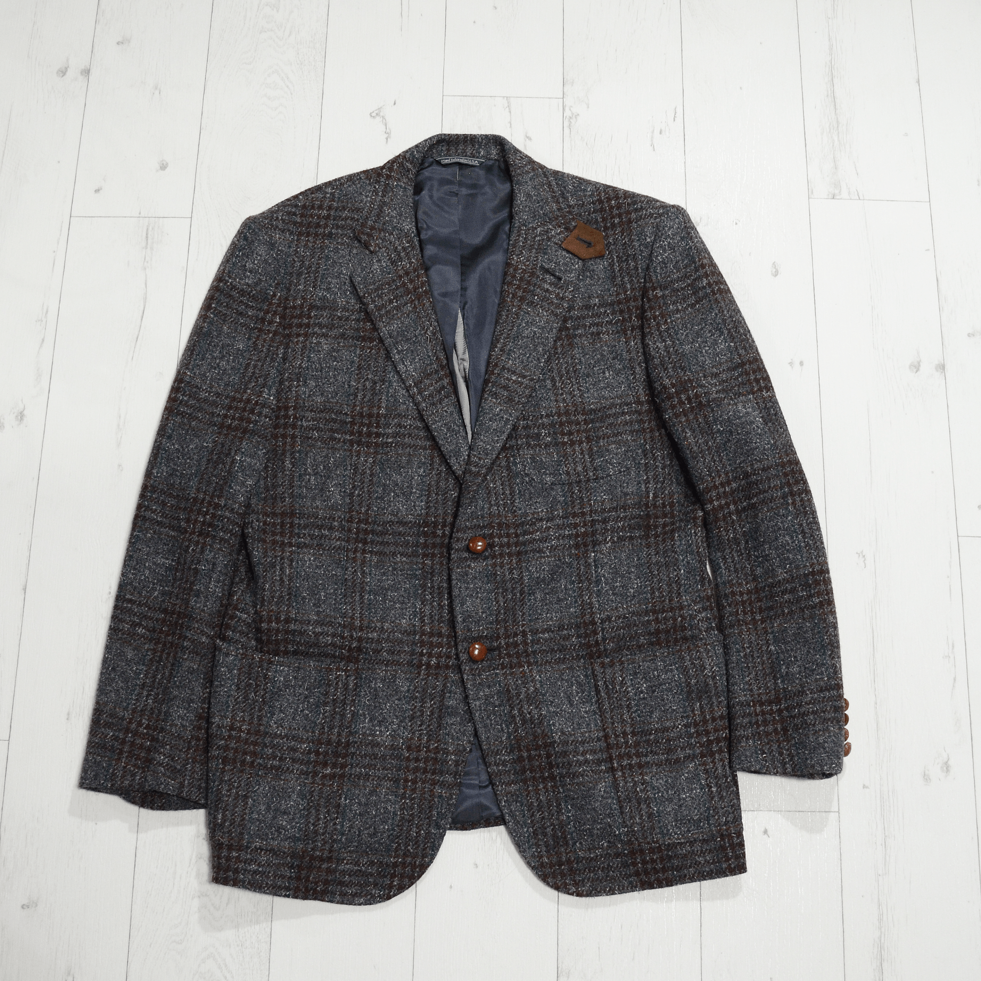 Other Martin Greenfield Tweed Blazer Coat Check 42 Hadn Tailored Size 42R - 2 Thumbnail