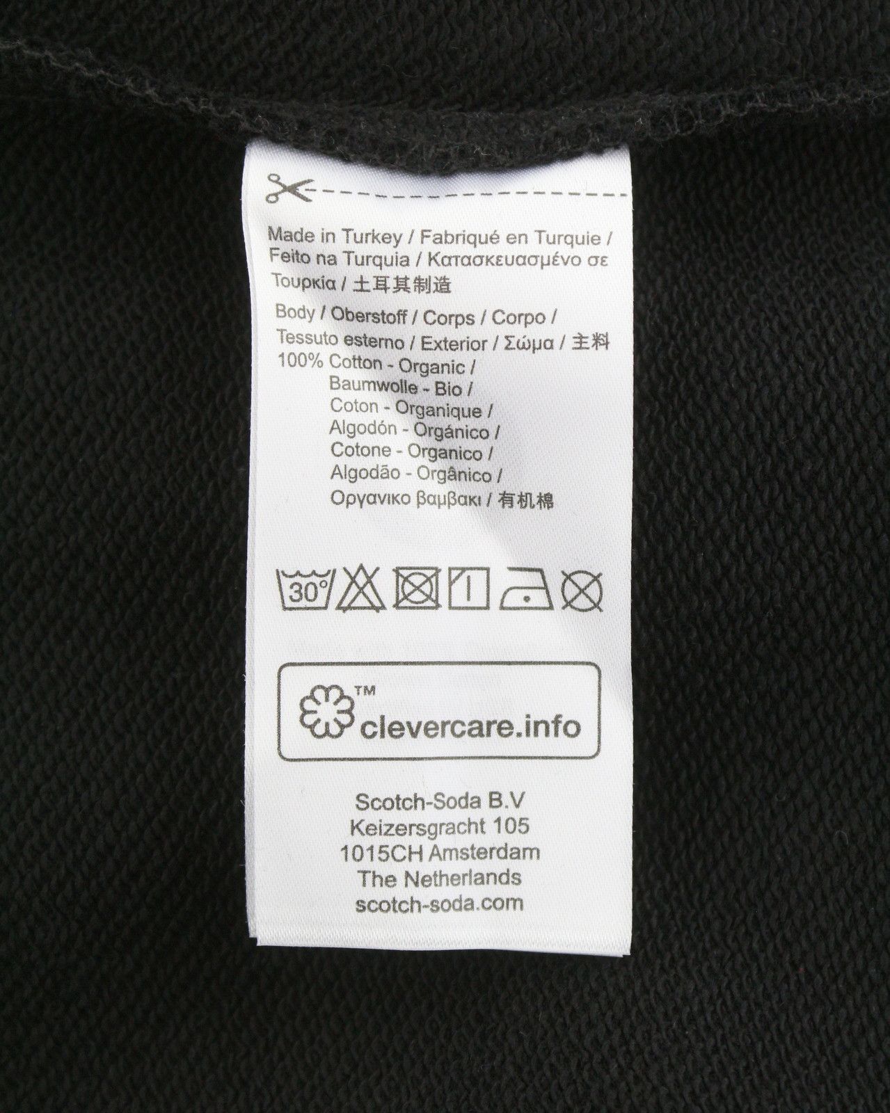 Scotch & Soda M Black Cotton Crew Neck Long Sleeve 91029 Size US M / EU 48-50 / 2 - 8 Thumbnail
