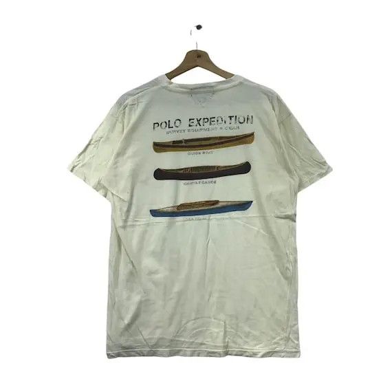 Polo Ralph Lauren Vtg POLO KAYAK EXPEDITION Ralph Lauren Tee Shirt Made In USA Size US M / EU 48-50 / 2 - 1 Thumbnail