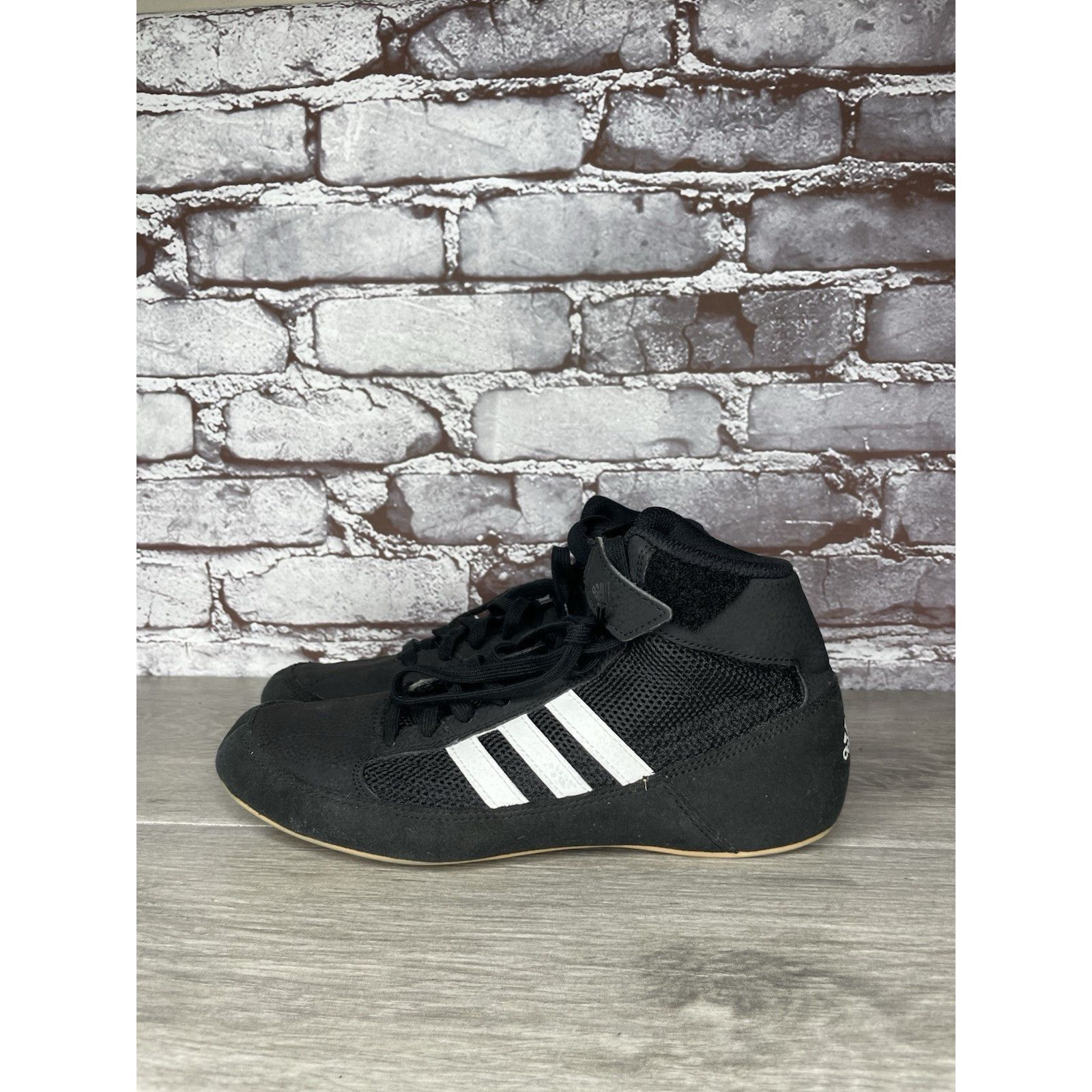 Adidas Adidas Wrestling Sneakers Shoes Black Lace Up Hook Loop Stra Size US 6 / EU 39 - 13 Thumbnail