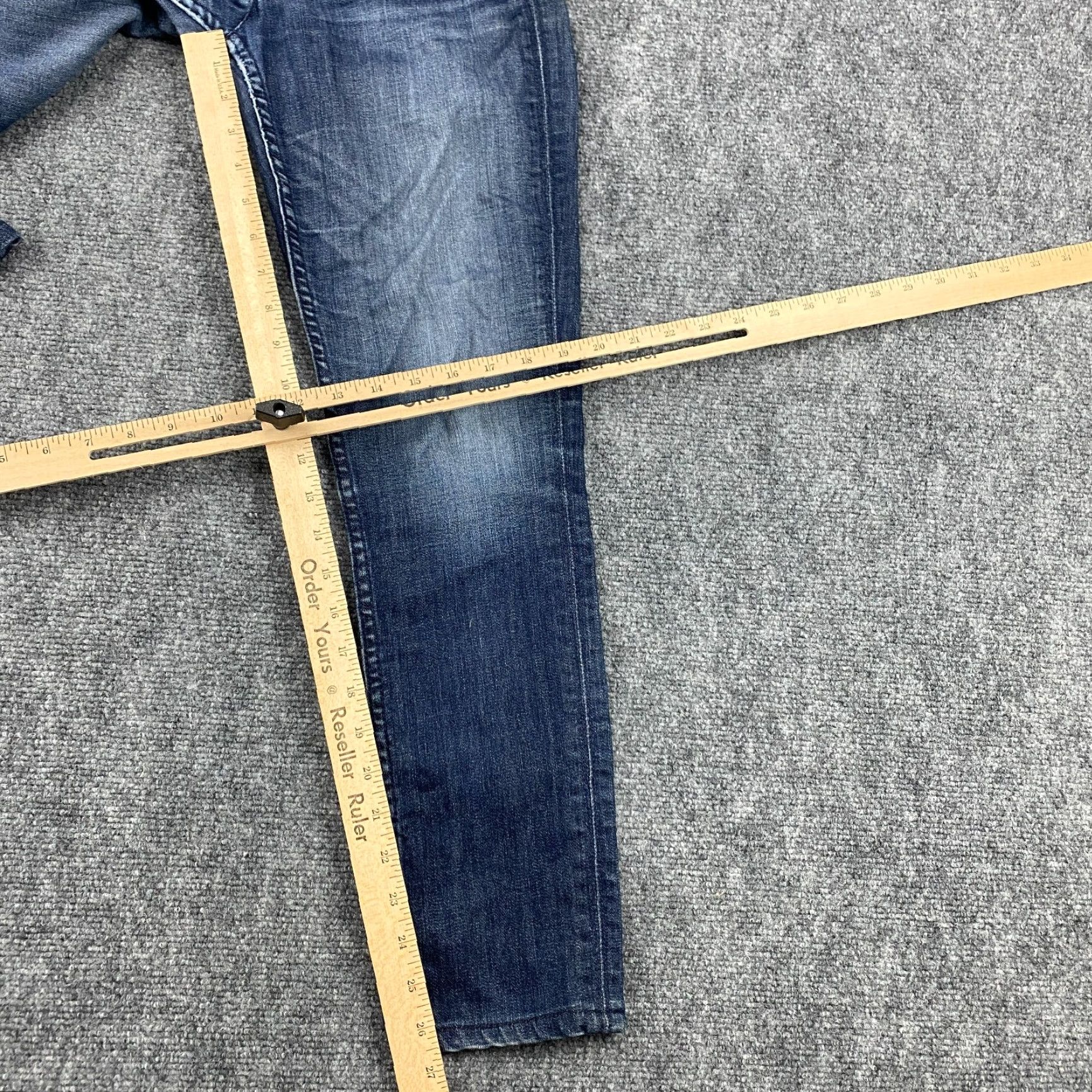 Hudson Hudson Jeans Womens Blue Skinny Jeans Distressed Dark Wash 5-Pocket Denim Stretch Size 42" / US 20 - 5 Thumbnail
