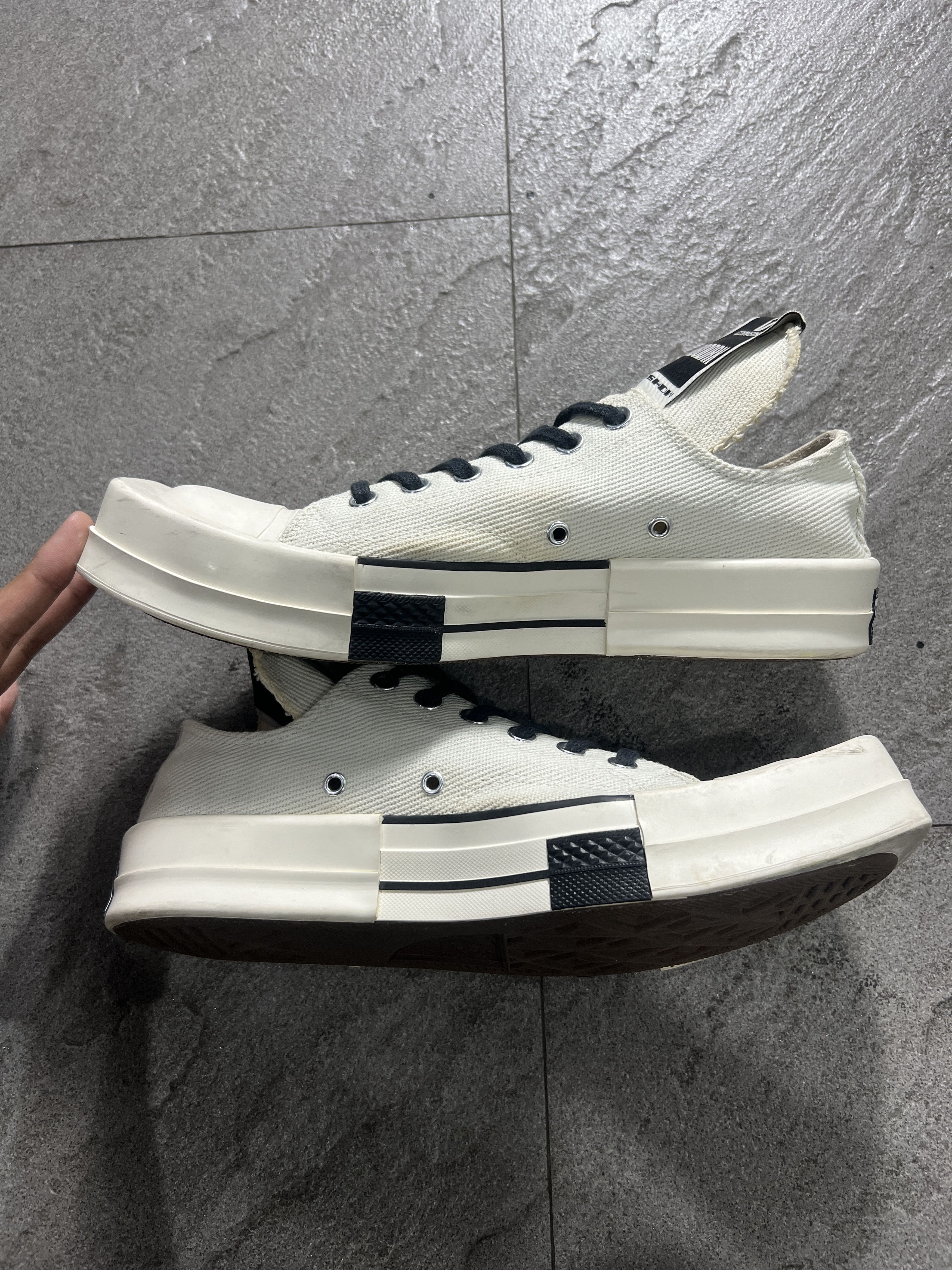 Converse × Rick Owens Drkshdw Converse x Rick Owens DRKSHDW TURBODRK Low Off White EU41.5 Size US 8 / EU 41 - 6 Thumbnail