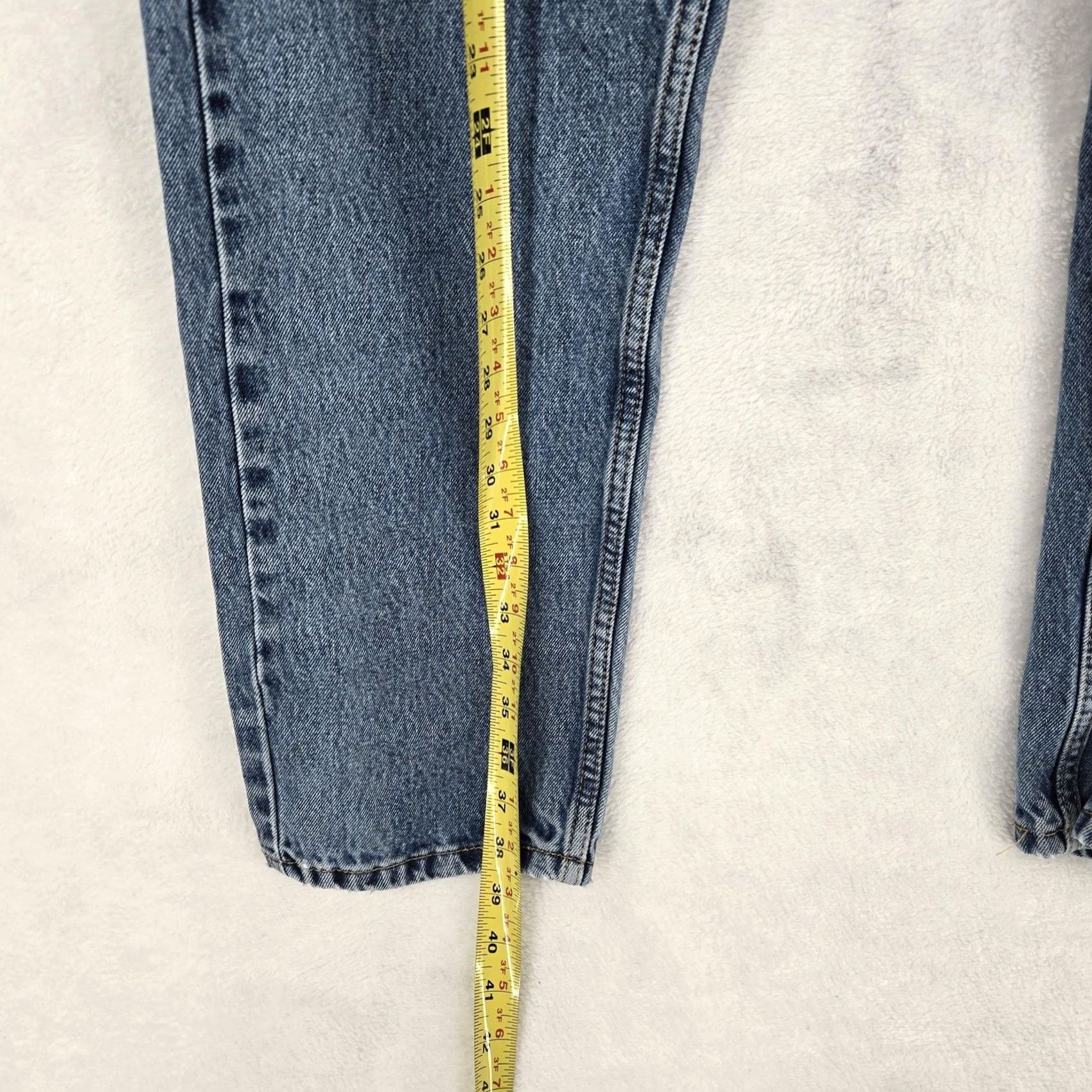 Levi's Levi's 505 Jeans Mens Regular Fit Straight Leg Blue Denim Zip Fly Pockets Size US 33 - 4 Thumbnail