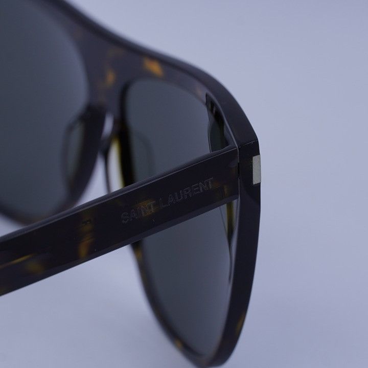 Saint Laurent Paris Saint Laurent SL 1 SLIM 002 Sunglasses Havana Square Frame Size ONE SIZE - 6 Thumbnail