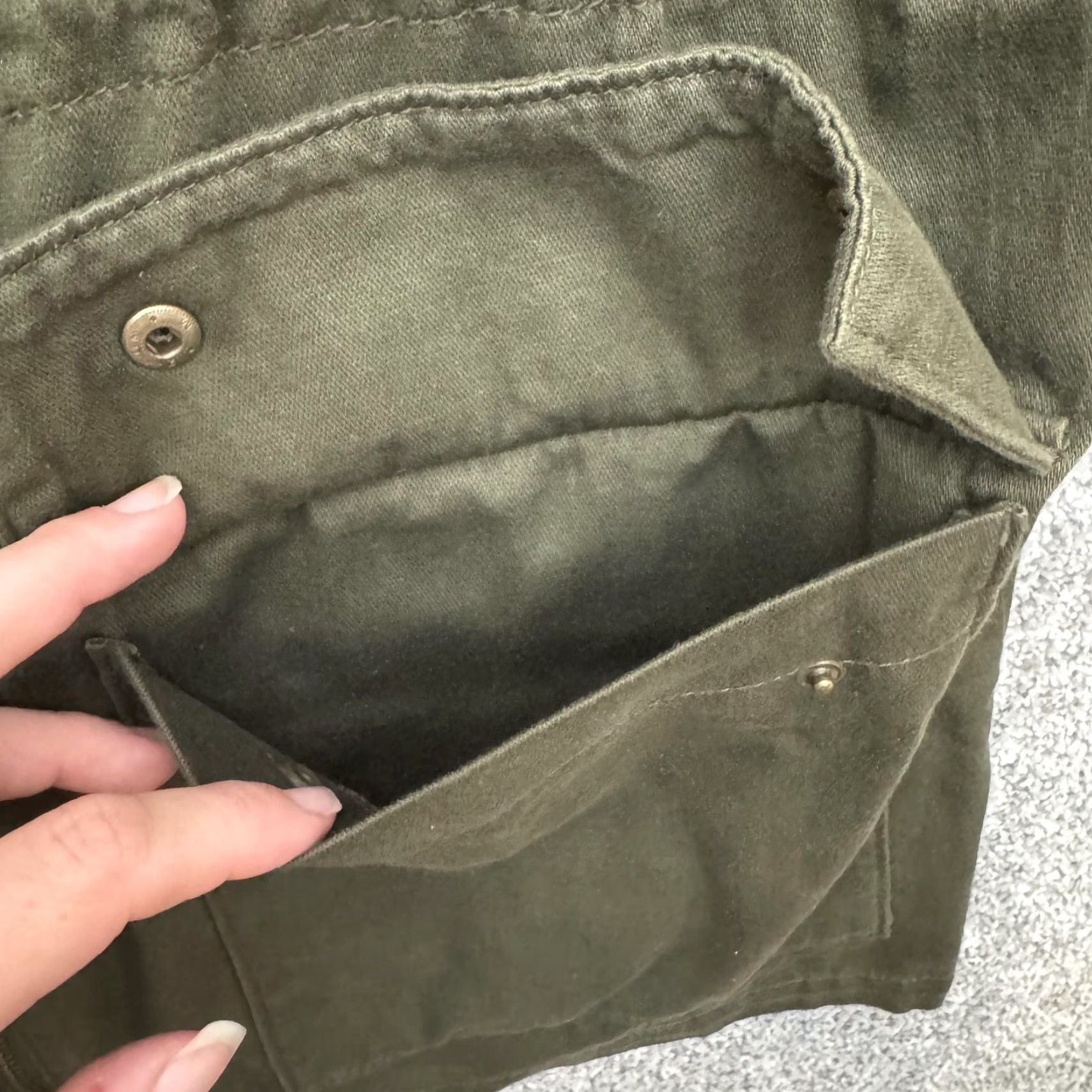 Old Navy Old Navy Jacket Women M Green Utility Parka Hooded Drawstring Pockets Full Zip Lightweight Spring Fall Casual Travel Size M / US 6-8 / IT 42-44 - 2 Thumbnail