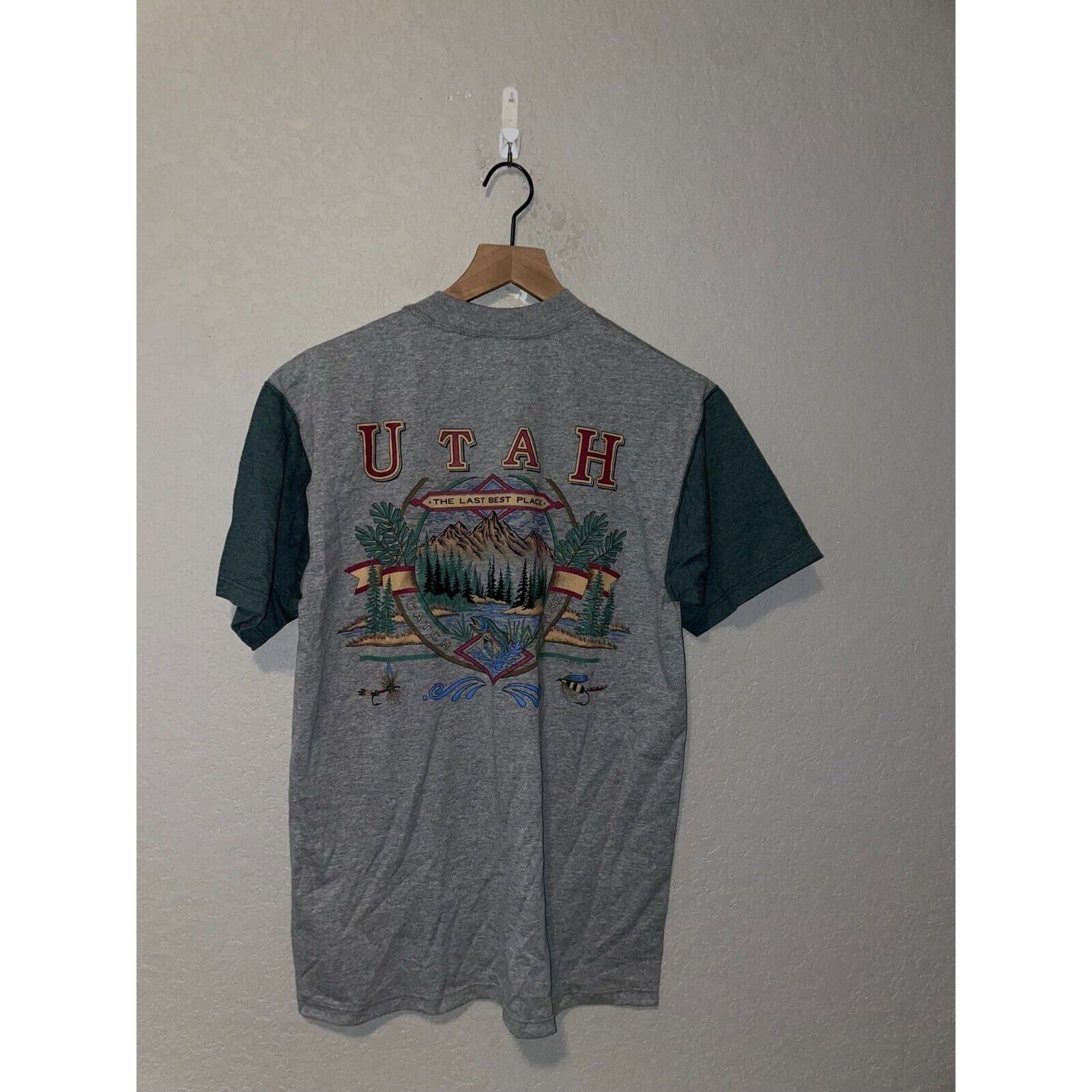Jerzees Vintage Utah Shirt The Last Best Place Mountain Tee Tee 90s Size US M / EU 48-50 / 2 - 5 Thumbnail