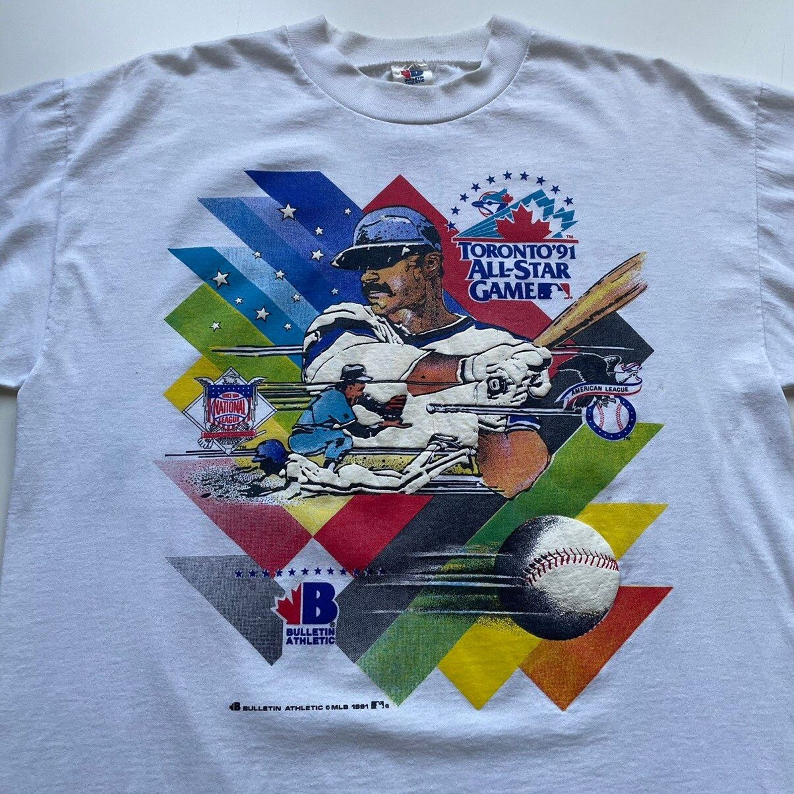 MLB × Vintage Vintage 1991 MLB Allstar Baseball Game T Shirt XL 90s Sport Size US XL / EU 56 / 4 - 2 Thumbnail