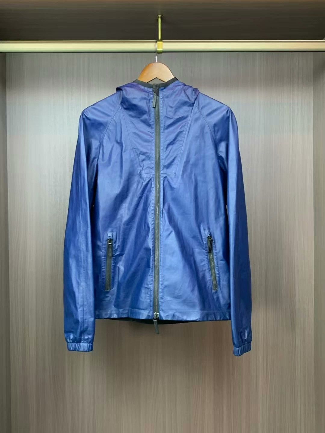 Gucci gucci blue leather zip jacket size 48 Size US L / EU 52-54 / 3 - 1 Thumbnail