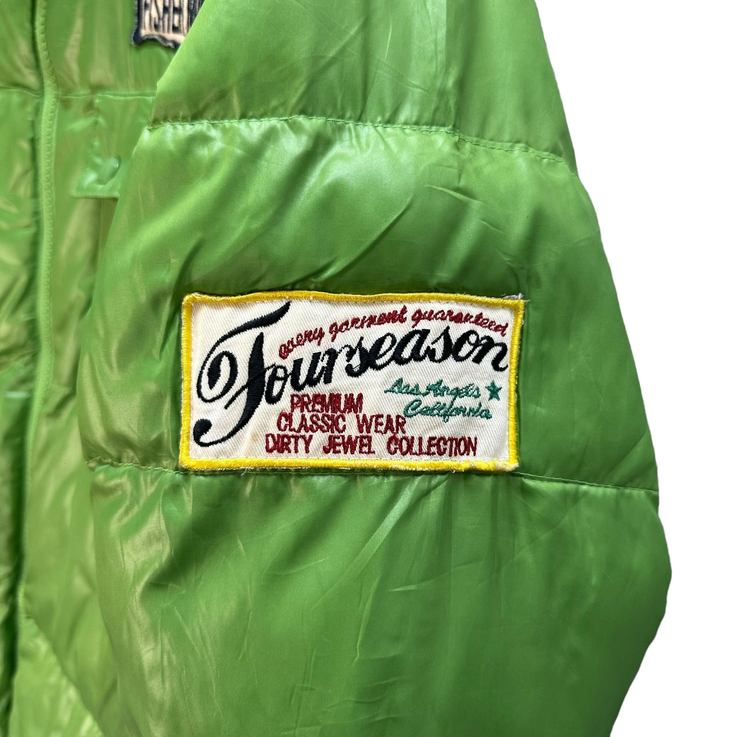 Japanese Brand FOURSEASON Patches Logo Green Puffer Jacket #A32-0719 Size US XL / EU 56 / 4 - 9 Thumbnail