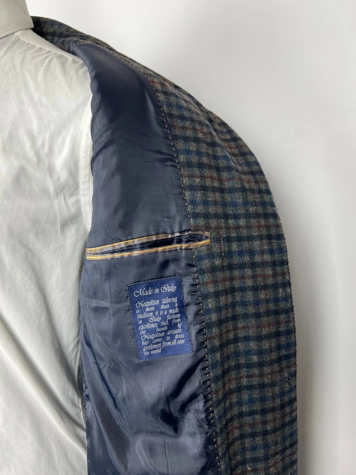 Other Linea Sartoriale Milano Plaid Multicolor Half Lined Blazer Size 46R - 13 Thumbnail