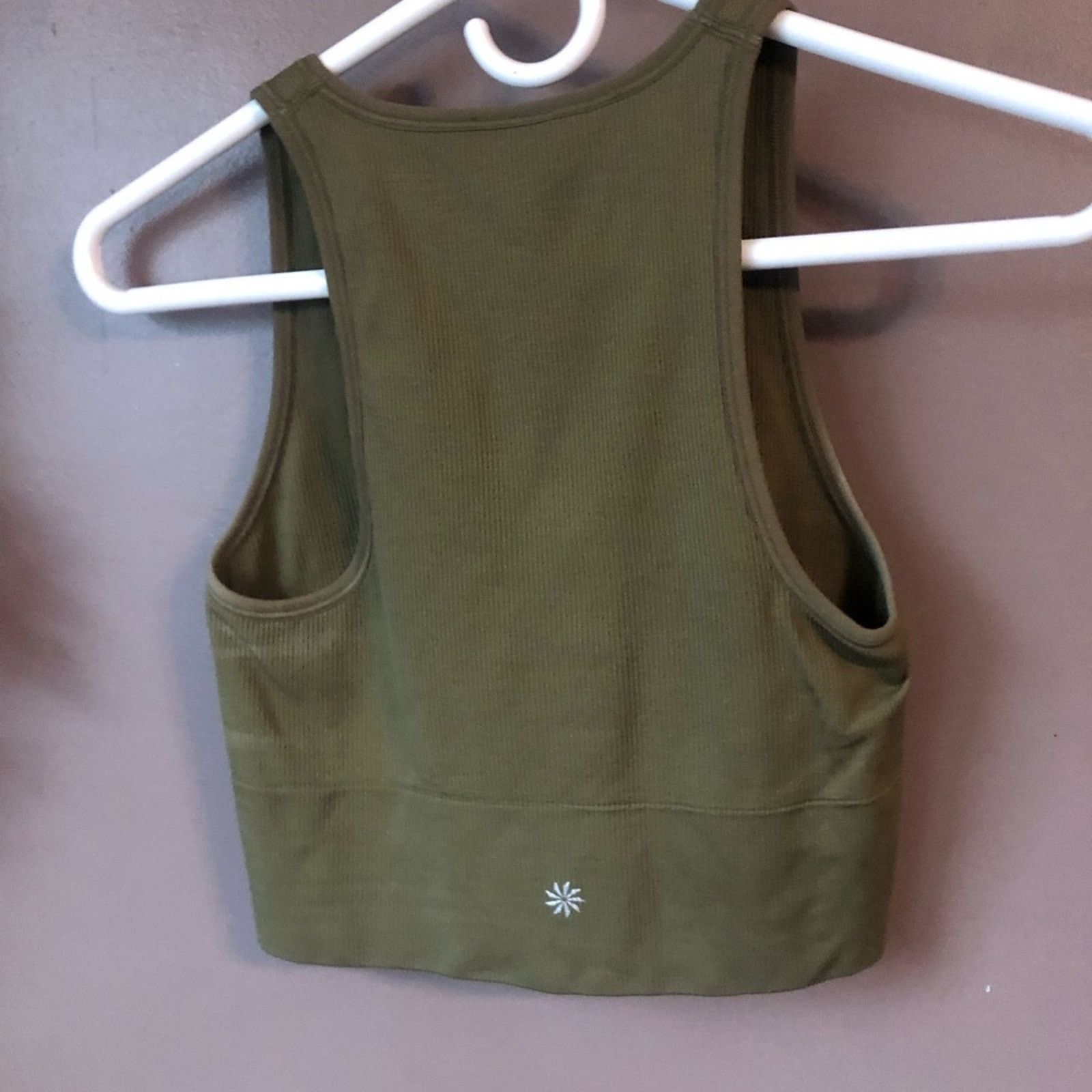 Athleta Athleta sports top bra compression ribbed in Green. Size XS / US 0-2 / IT 36-38 - 2 Thumbnail