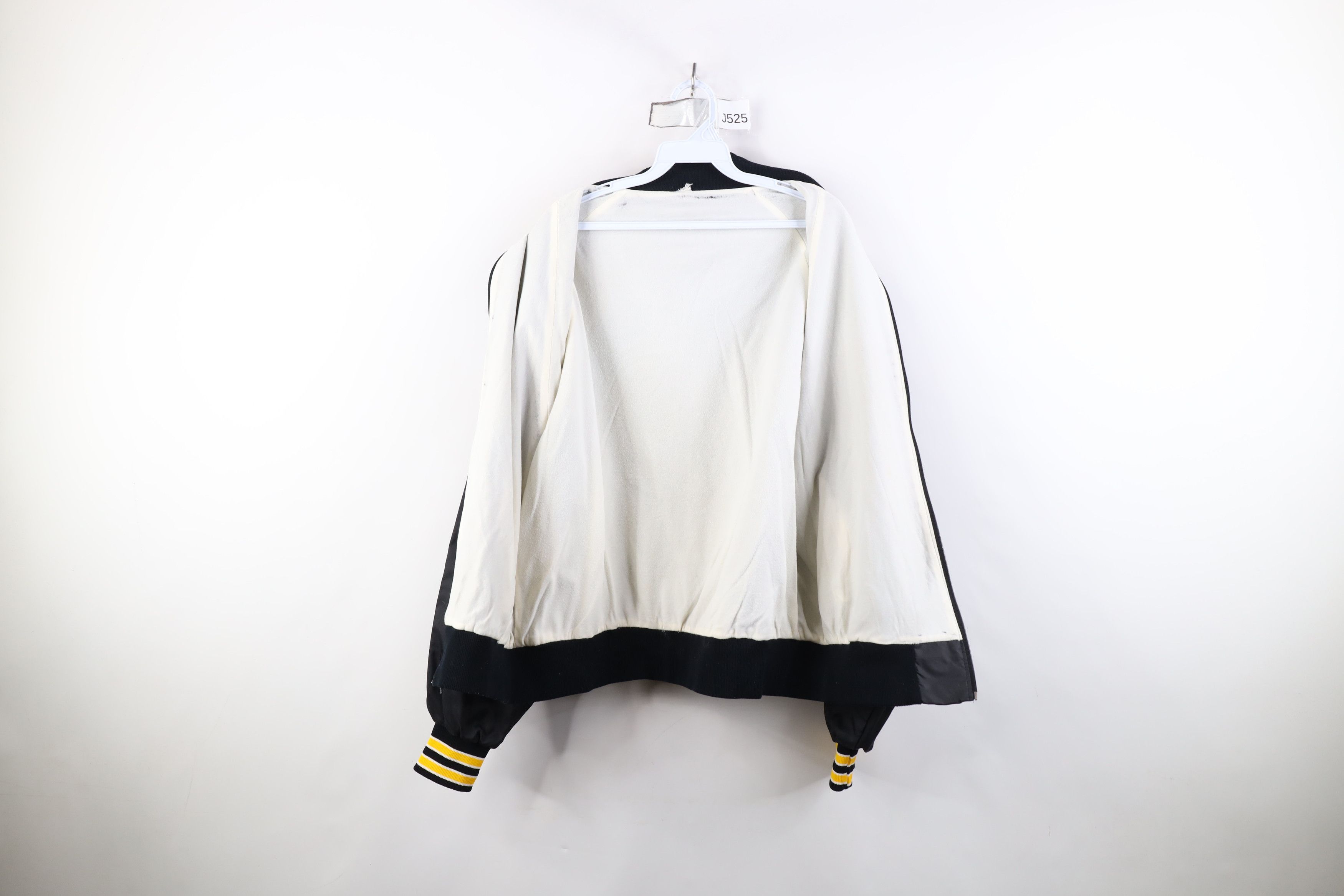 Vintage Vintage 80s 90s Streetwear Lined Satin Bomber Jacket Striped Size US XL / EU 56 / 4 - 11 Thumbnail