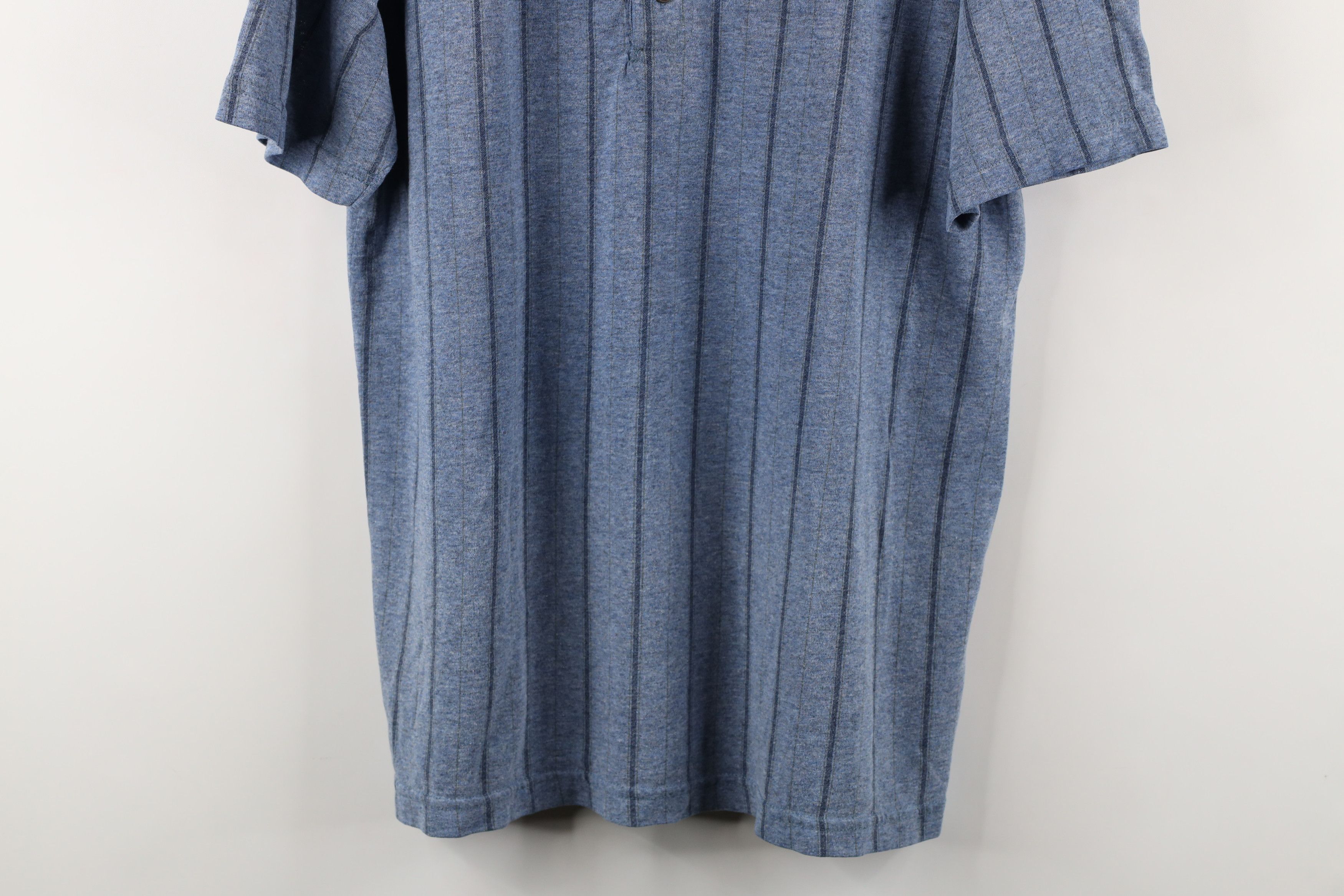 Vintage Vintage 90s Streetwear Striped Short Sleeve Henley T-Shirt Size US M / EU 48-50 / 2 - 3 Thumbnail
