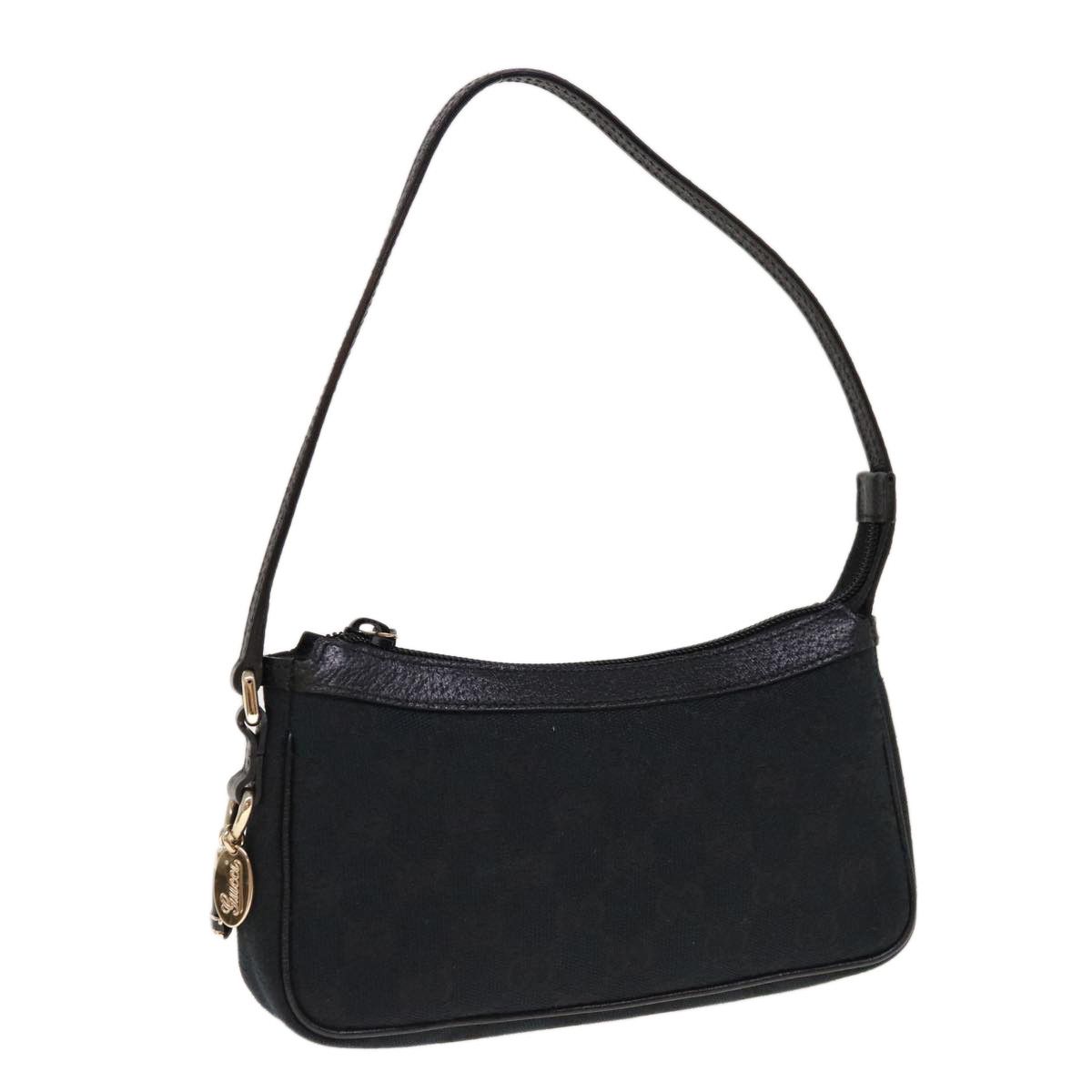 image of Gucci GG Canvas Accessory Pouch Black 154432 Auth Yk10320, Women's