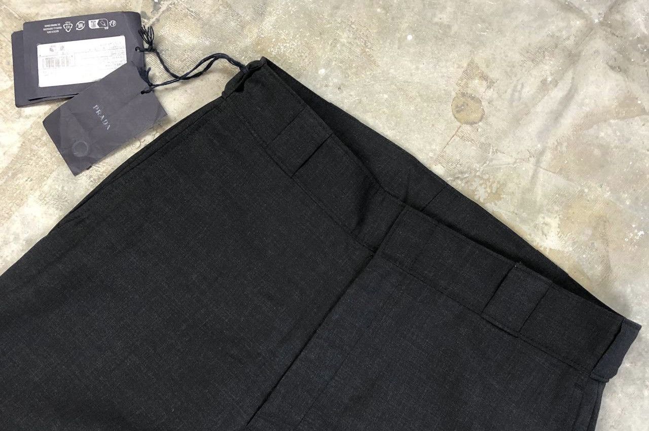 Prada Prada - Single Knee Cargo Logo Wool Trouser Size US 31 - 3 Thumbnail