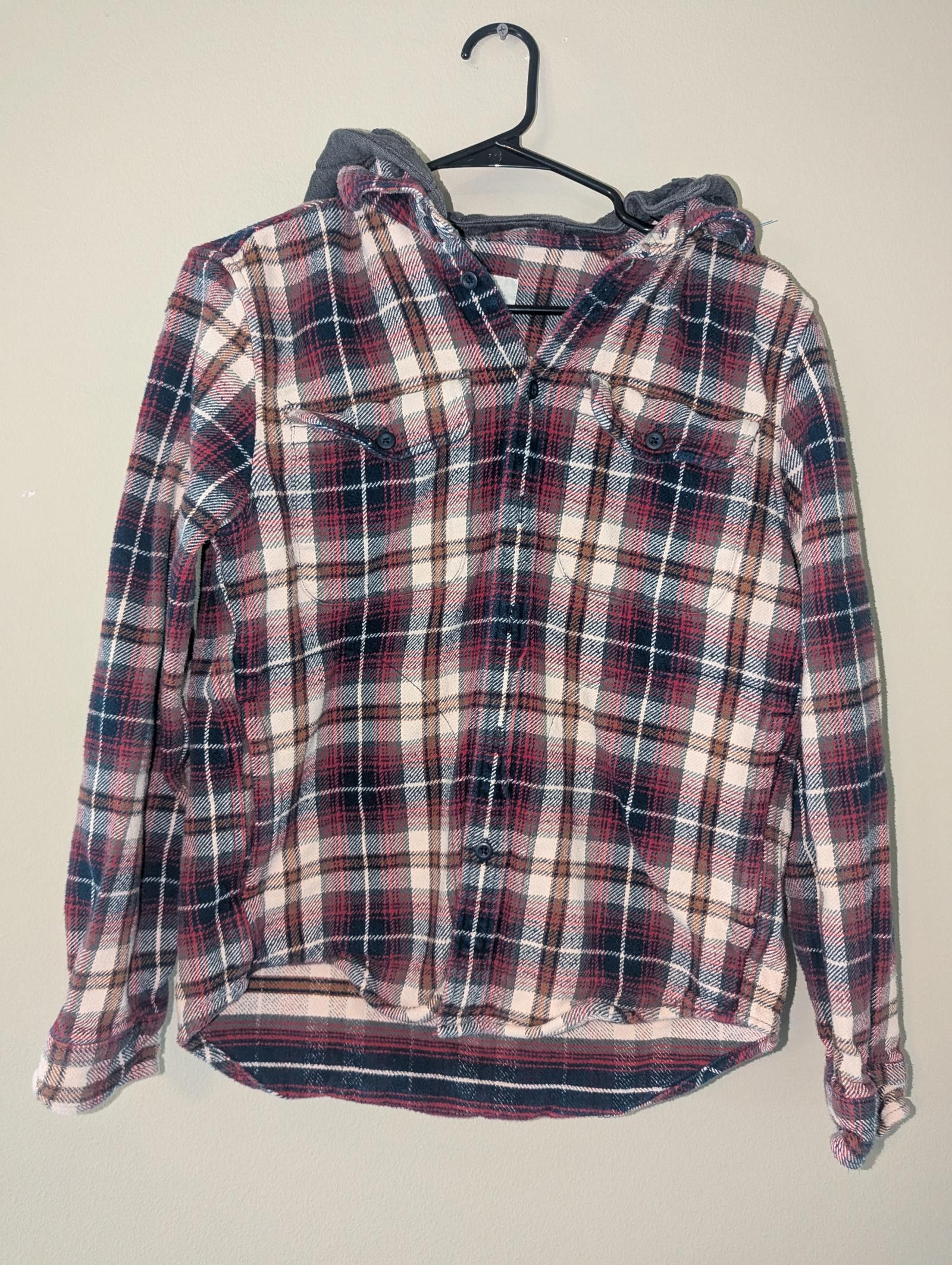 American Eagle Outfitters Vintage American Eagle Hooded Plaid Flannel Shirt - Size S Size US S / EU 44-46 / 1 - 1 Thumbnail