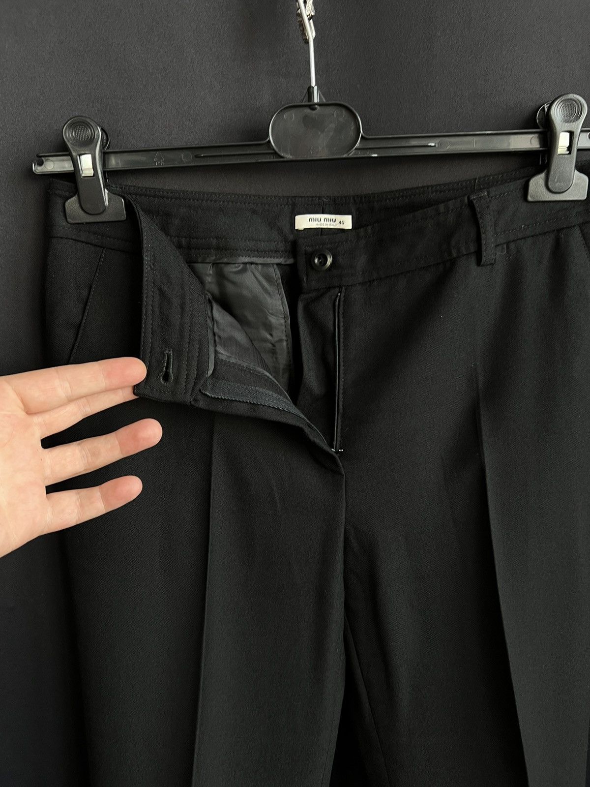 Miu Miu Miu Miu Prada Wool Pants Black Size It 40 Size 27" / US 4 / IT 40 - 8 Thumbnail