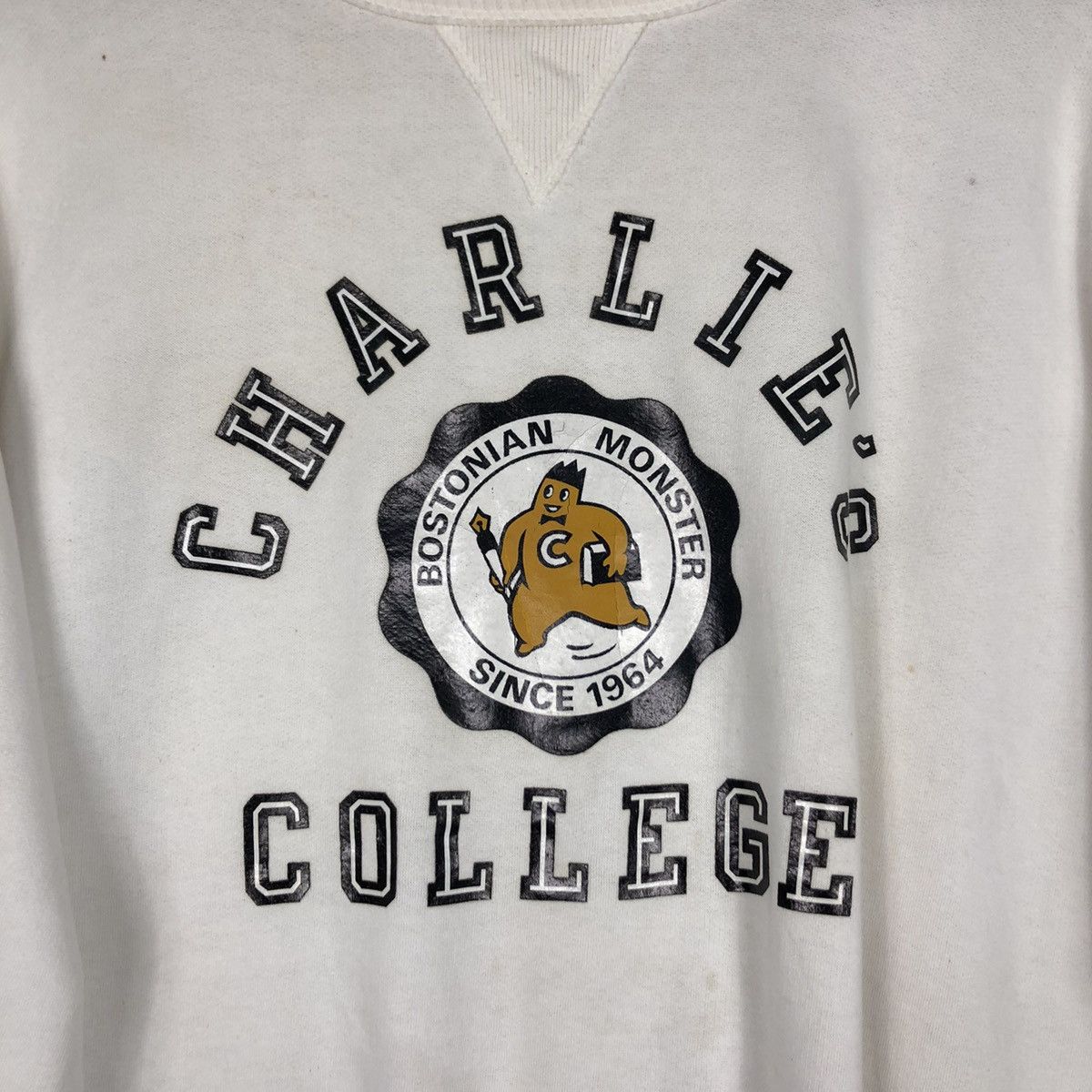Japanese Brand × Vintage Charlie College Vintage Sweatshirt 90s Rare Large Size Size US L / EU 52-54 / 3 - 10 Thumbnail