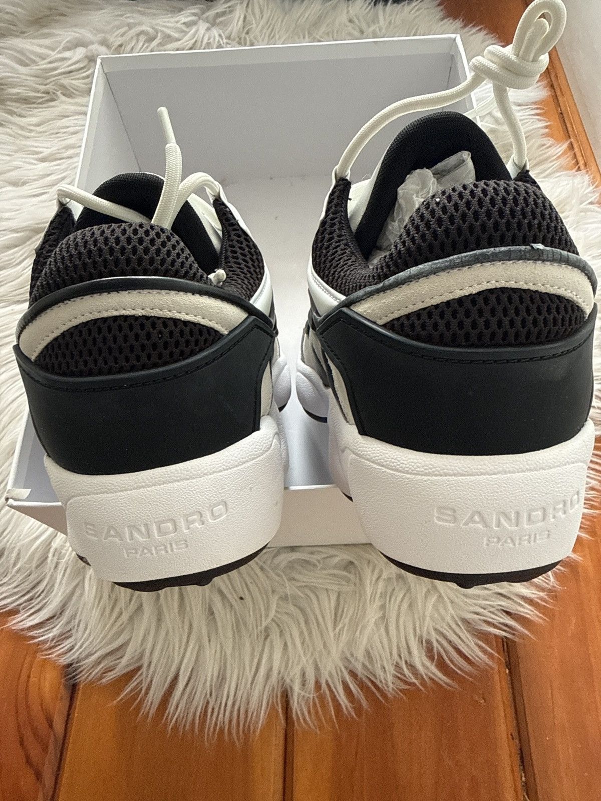 Sandro Black and white Sandro men sneakers Size US 10 / EU 43 - 2 Thumbnail