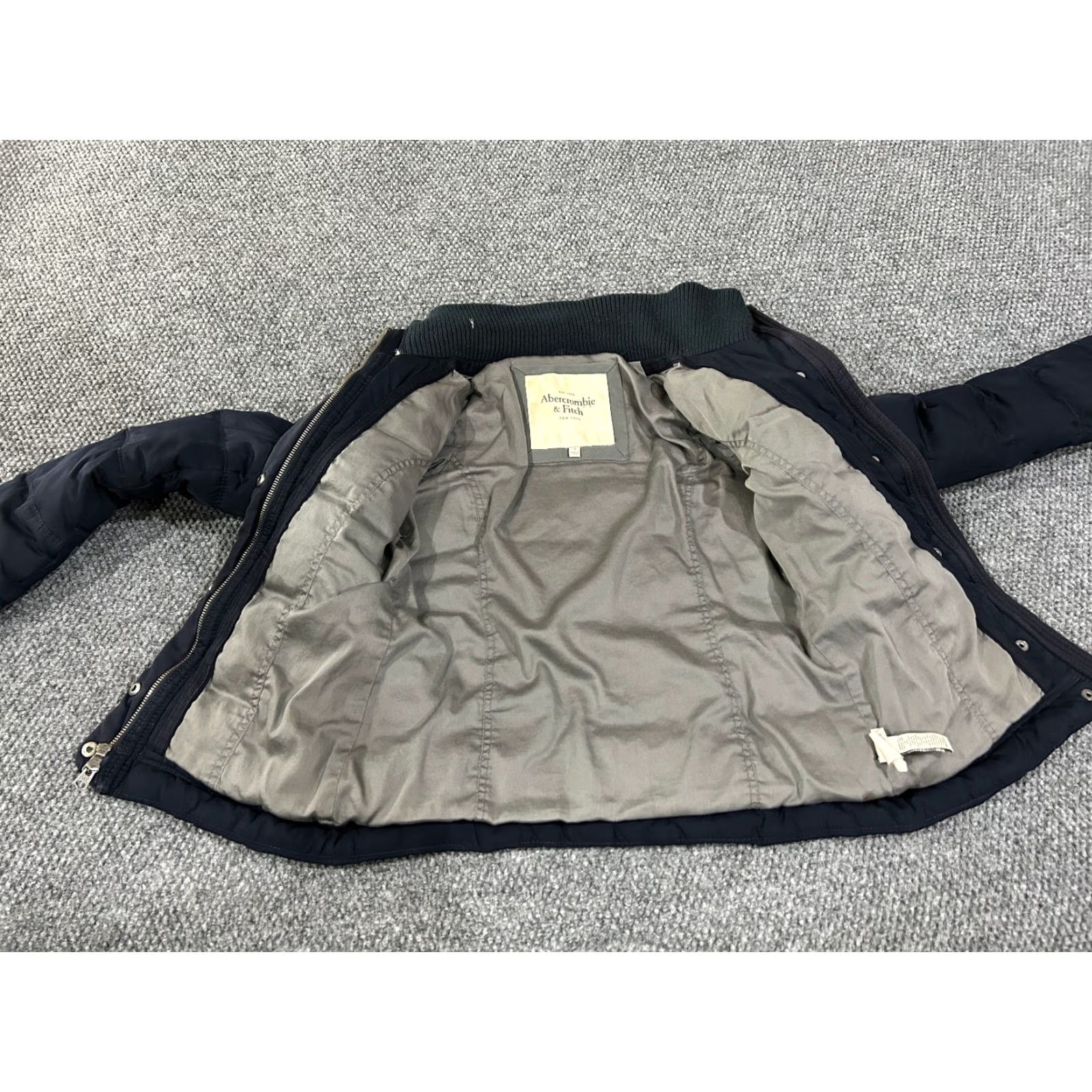 Abercrombie & Fitch Abercrombie & Fitch Jacket Womens S Blue Insulated Down Puffer - Quilted, Long Sleeve, Mid-Length, Softshell, Casual, Fall Winter Spring, Regular Fit Size S / US 4 / IT 40 - 5 Thumbnail