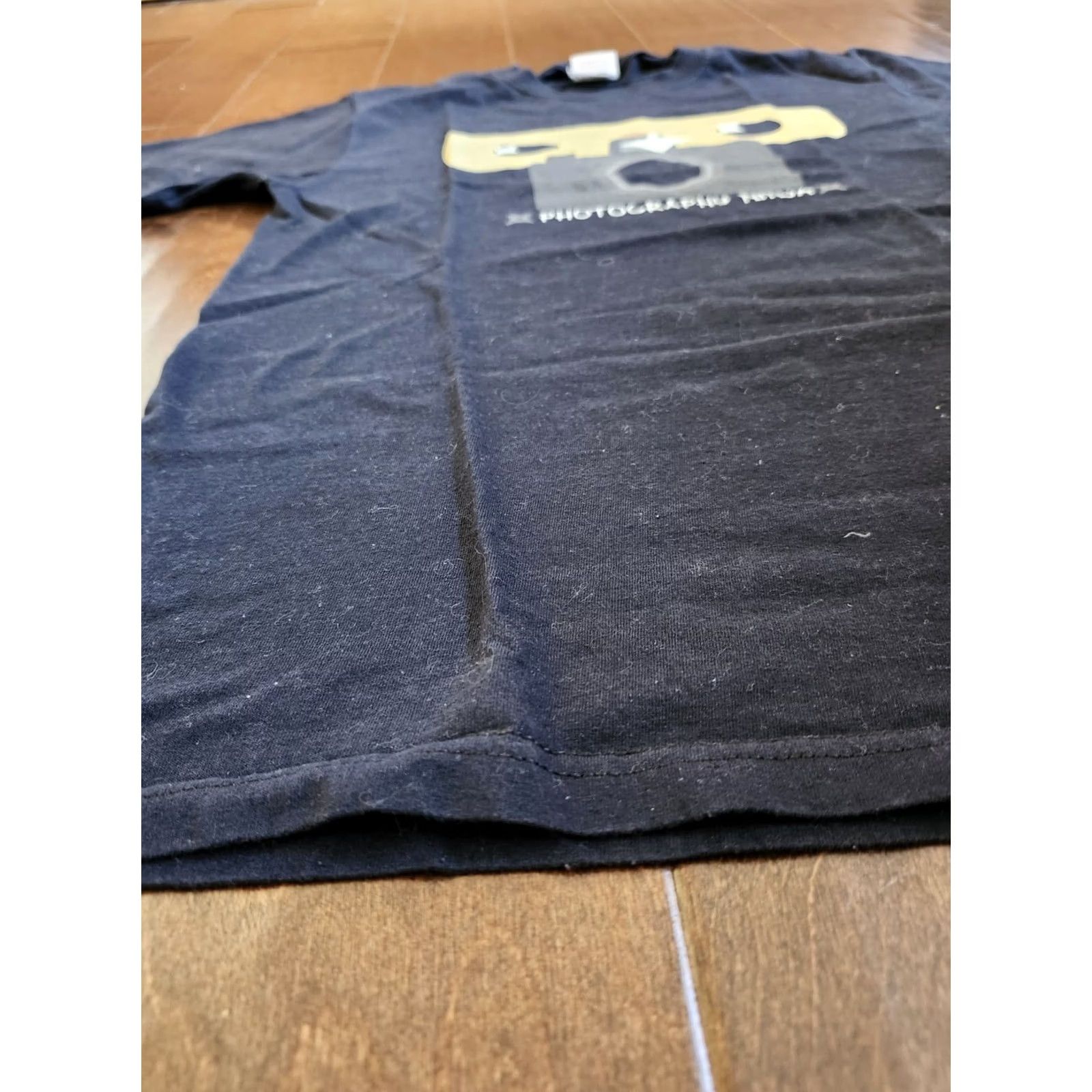 Vintage Cute Photography Ninja T-Shirt Men S Black Short Sleeve Crew Neck Funny Camera Cotton Solid 90s? Size US S / EU 44-46 / 1 - 6 Thumbnail