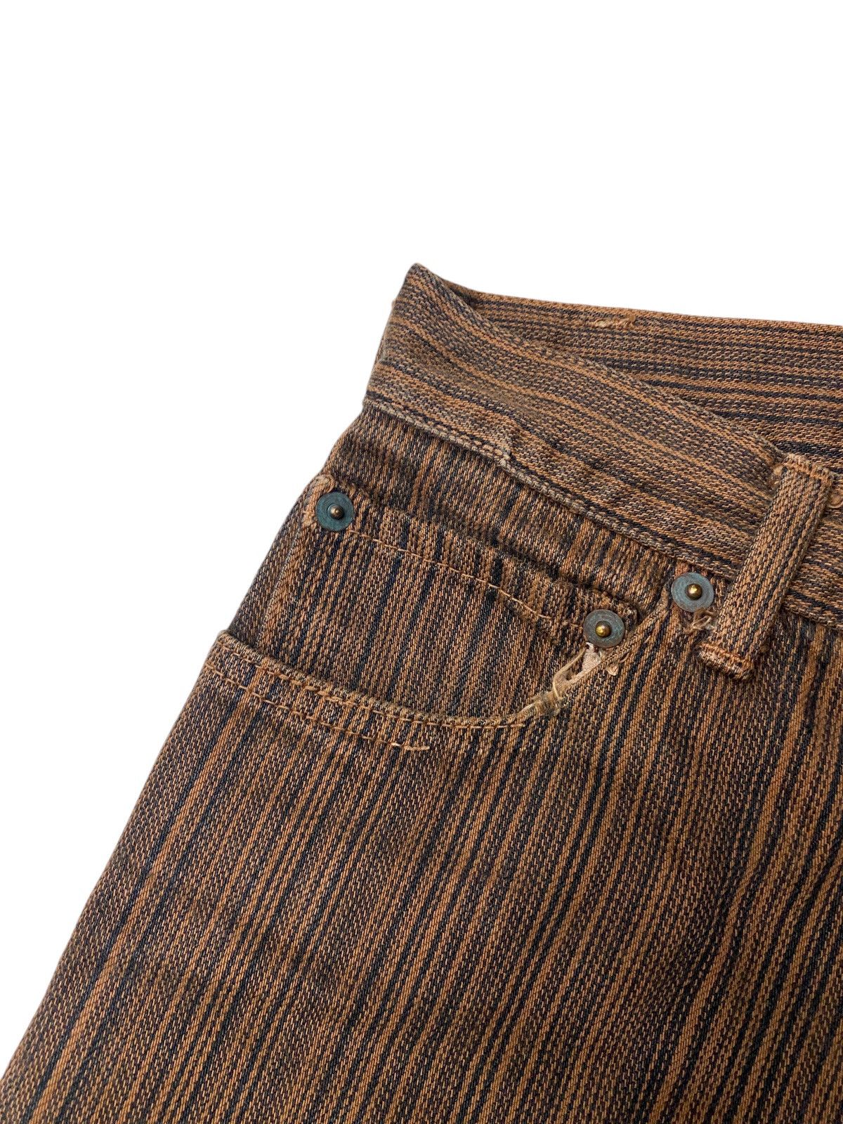 5351 POUR LES HOMMES 2000's Semantic Design Flared Tuxedo Custom Jeans Size US 26 / EU 42 - 7 Thumbnail