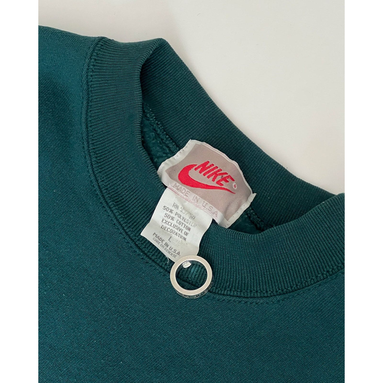 Nike 1990s Nike Green Sweatshirt Size US L / EU 52-54 / 3 - 3 Thumbnail
