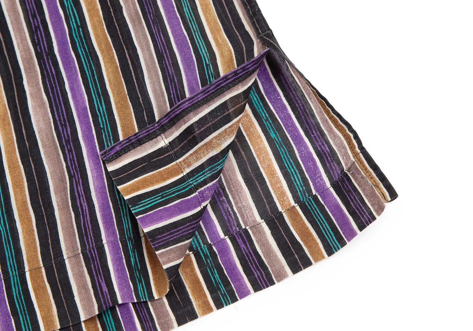 Issey Miyake Cotton Stripe Short Sleeve Shirt Multi M Size US M / EU 48-50 / 2 - 12 Thumbnail