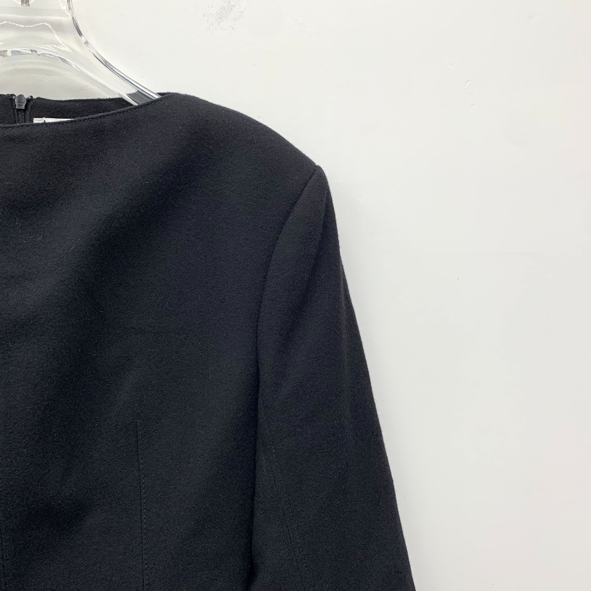 Acne Studios ACNE STUDIOS Black Wool Blend Long Sleeve Dress With Pockets Size XS / US 0-2 / IT 36-38 - 5 Thumbnail